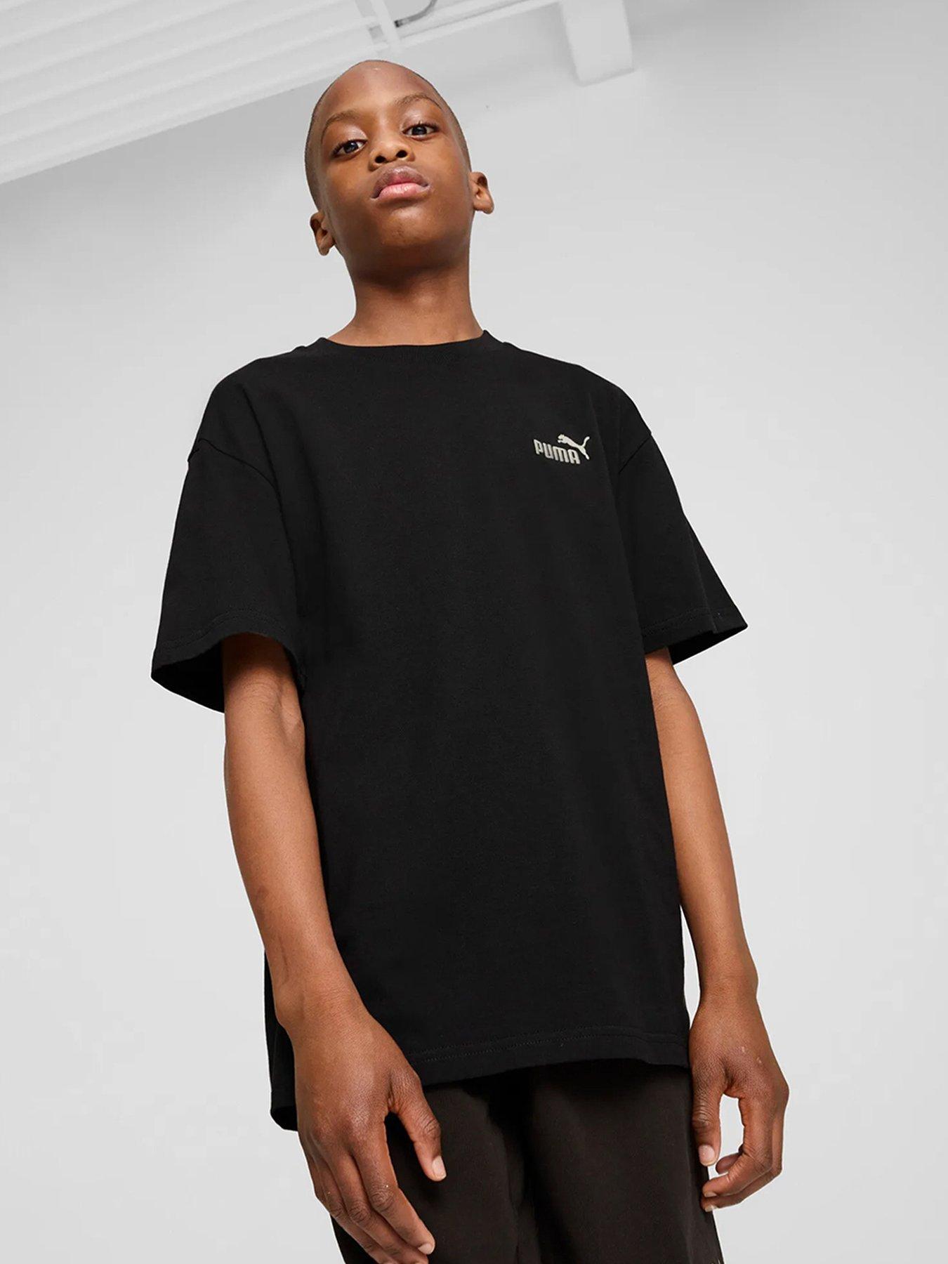 Image 1 of 5 of Puma Junior Boys Small Logo T-Shirt - Black