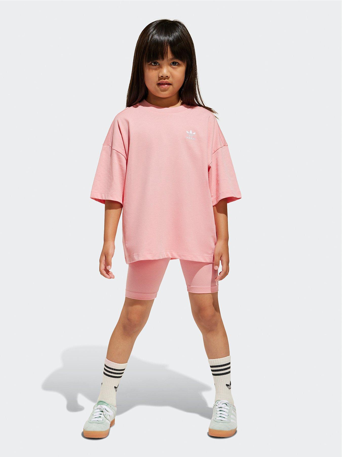 adidas-originals-kids-girls-cycling-shorts-and-tee-set-pink