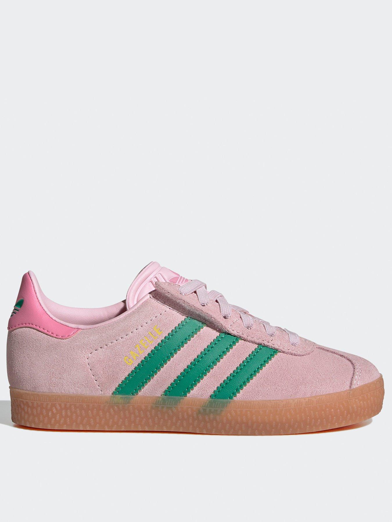 adidas Originals Kids Unisex Gazelle Comfort Closure Elastic Lace Shoes Kids - Pink