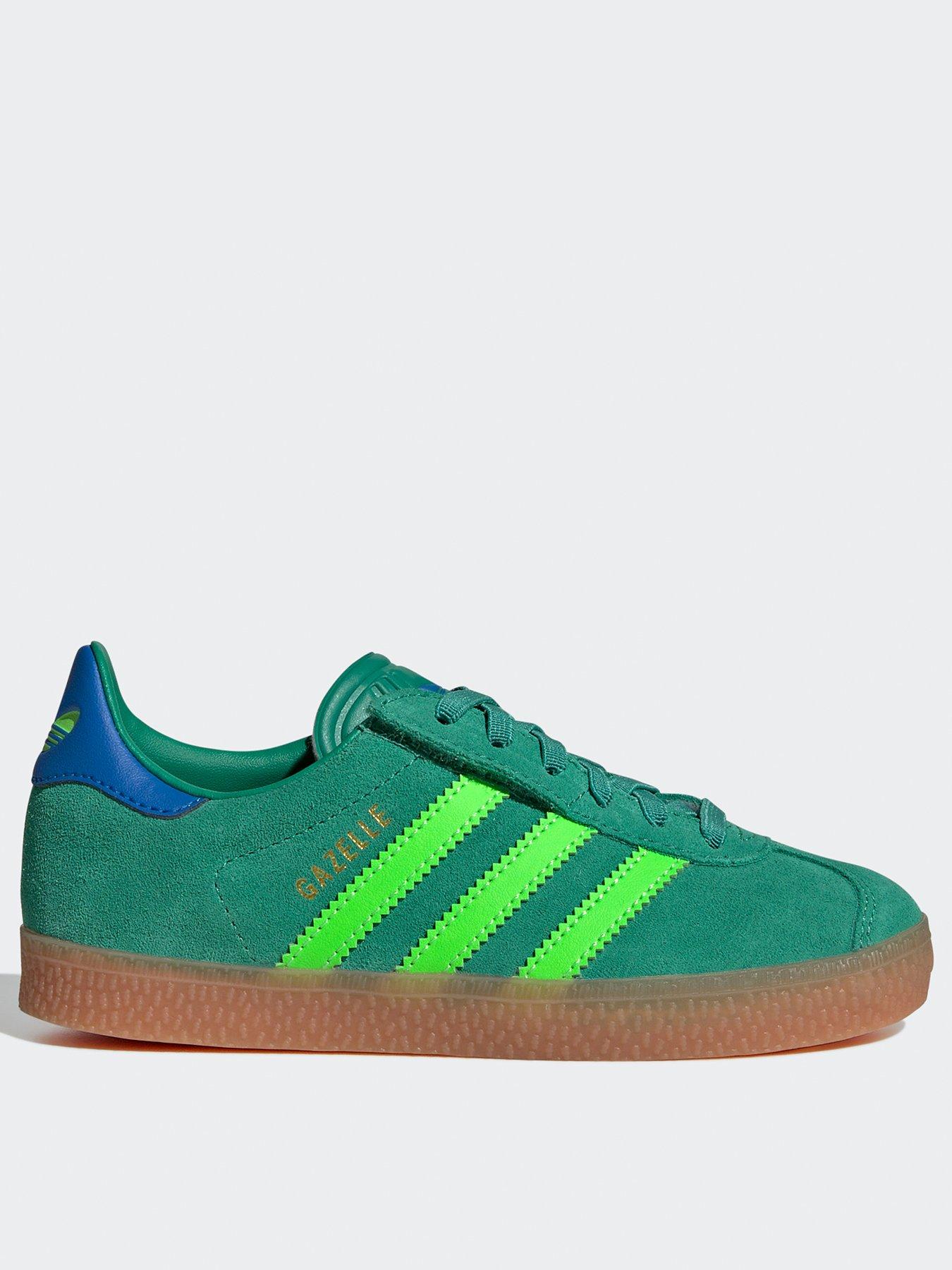 Image 1 of 8 of adidas Originals Kids Unisex Gazelle Comfort Closure Elastic Lace Shoes Kids - Green