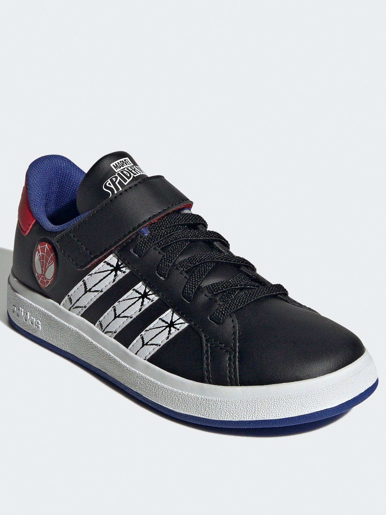 adidas-sportswear-kids-unisex-adidas-x-marvels-spider-man-grand-court-shoes-kids-blackstillFront