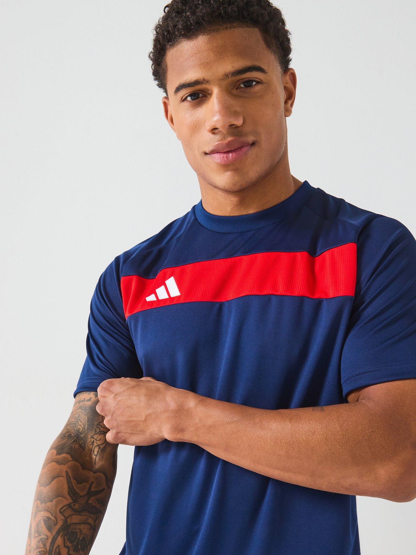 Image 4 of 6 of adidas Mens Tiro Essentials Tee - Navy