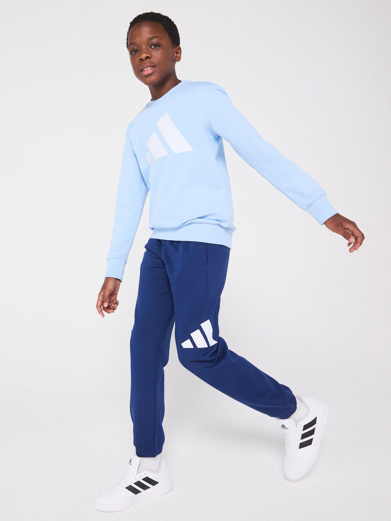 adidas-sportswear-junior-boys-essentials-tracksuit-blue