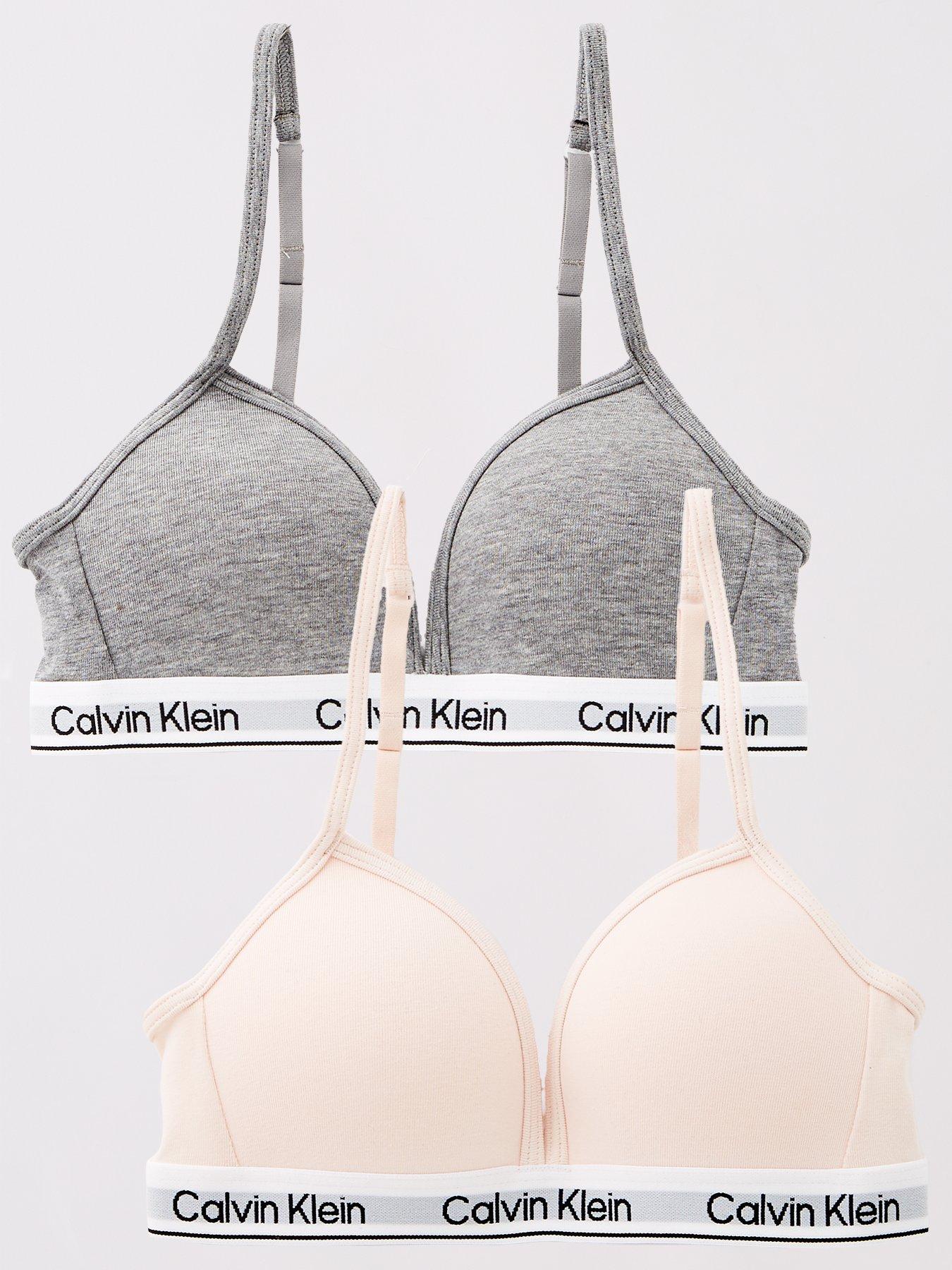 Image of Calvin Klein Girls 2 Pack Triangle Bra - Multi