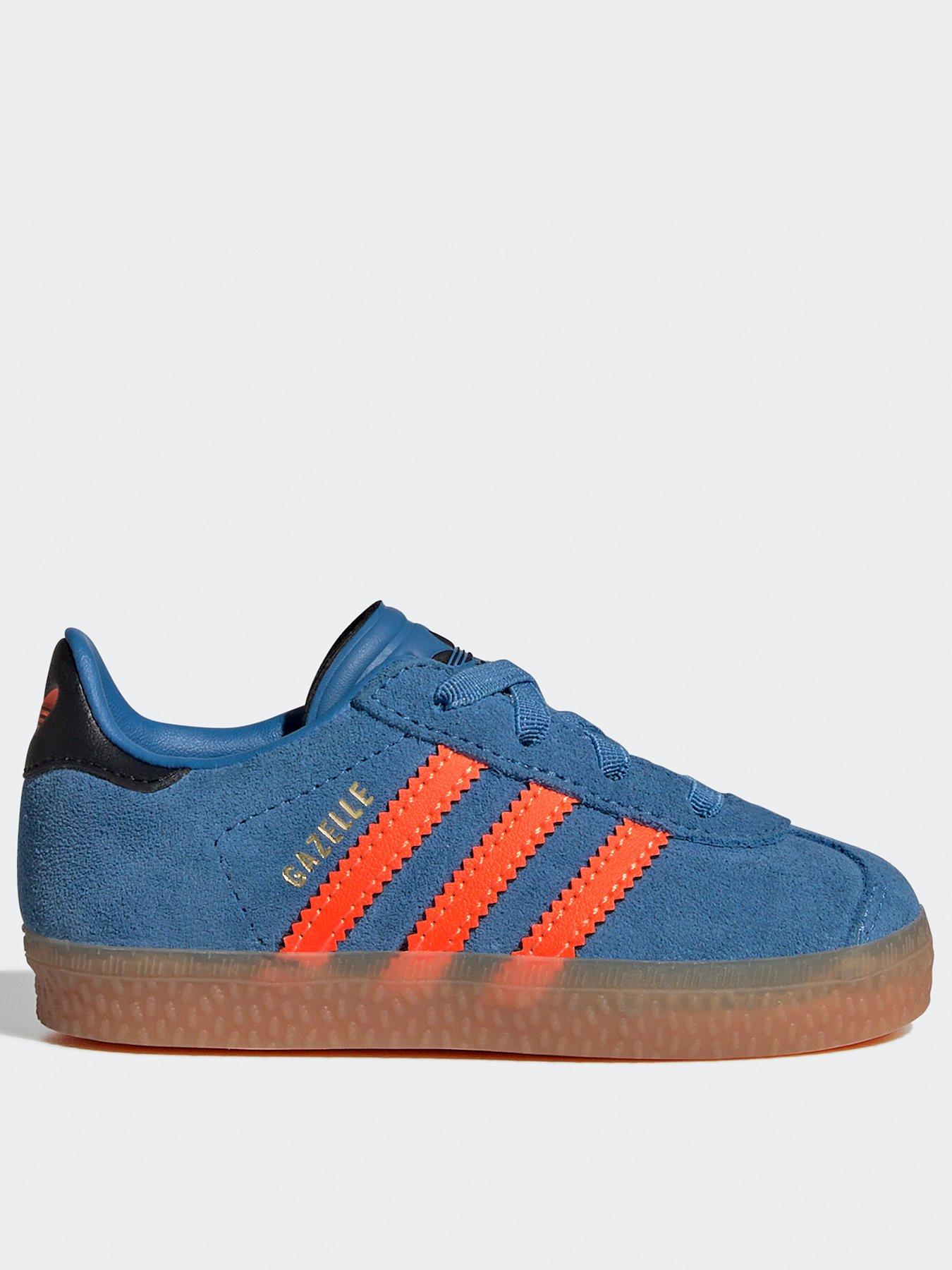 adidas Originals Infant Unisex Gazelle Comfort Closure Elastic Laces Shoes Kids - Blue