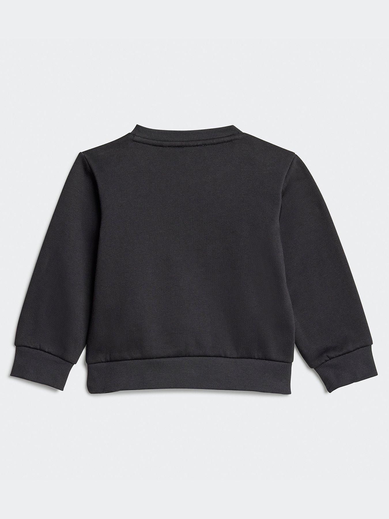 Image 2 of 5 of adidas Sportswear Infant Unisex Essentials Crew And Joggers Set Kids - Black
