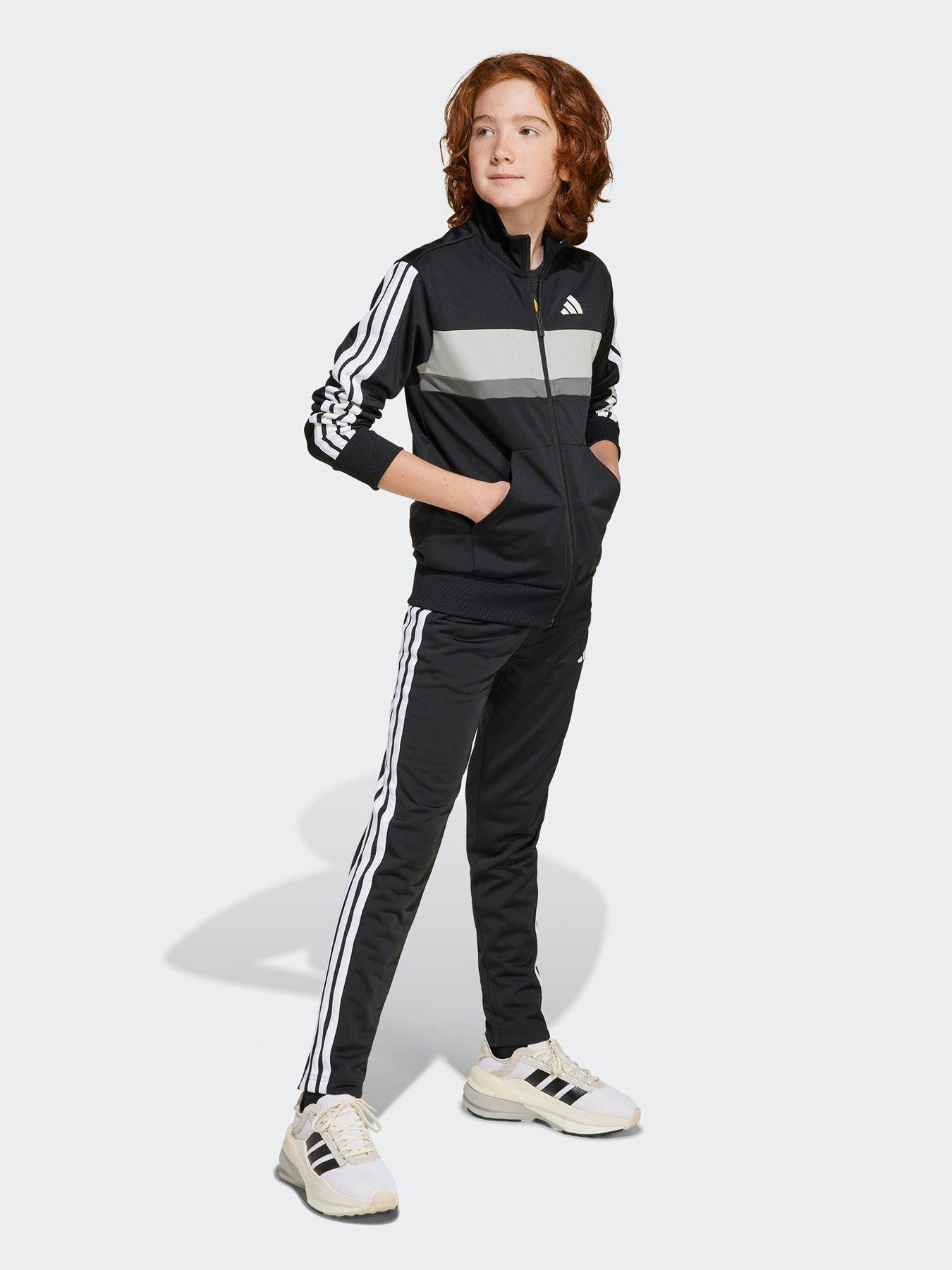 adidas-sportswear-junior-boys-seasonal-essentials-tiberio-3-stripes-tricot-track-suit-blackoutfit