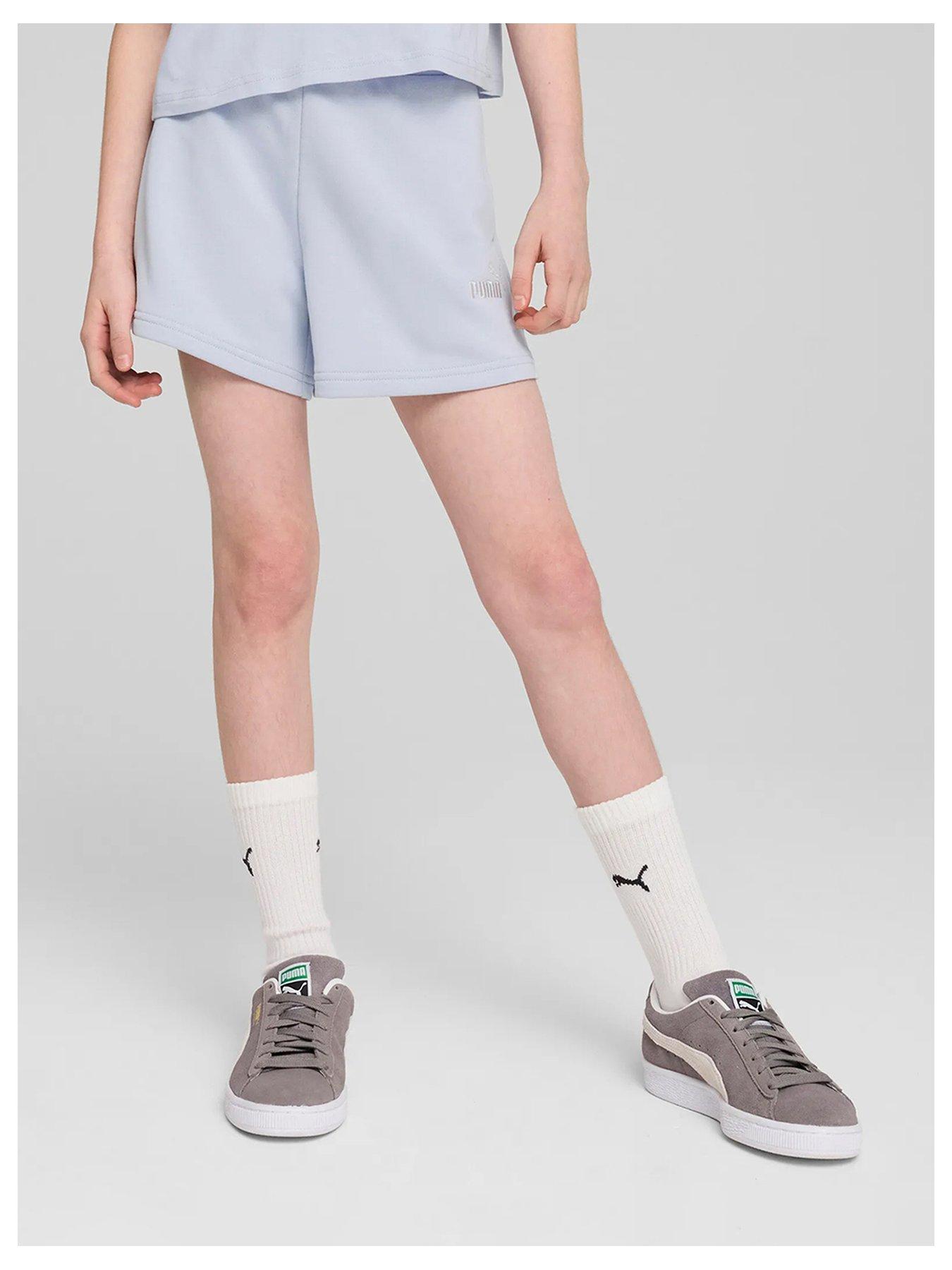 Image of Puma Junior Girls Shorts - Light Blue