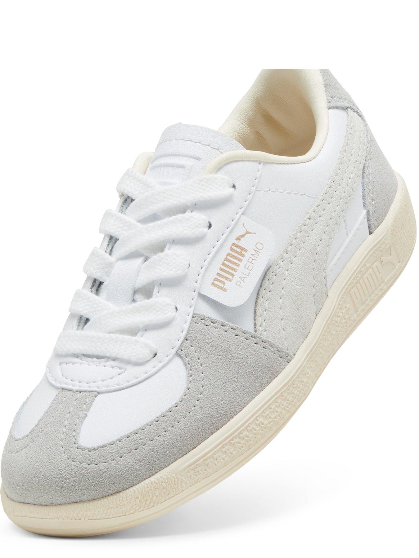 Image 4 of 6 of Puma Kids Unisex Palermo Leather - Silver/White
