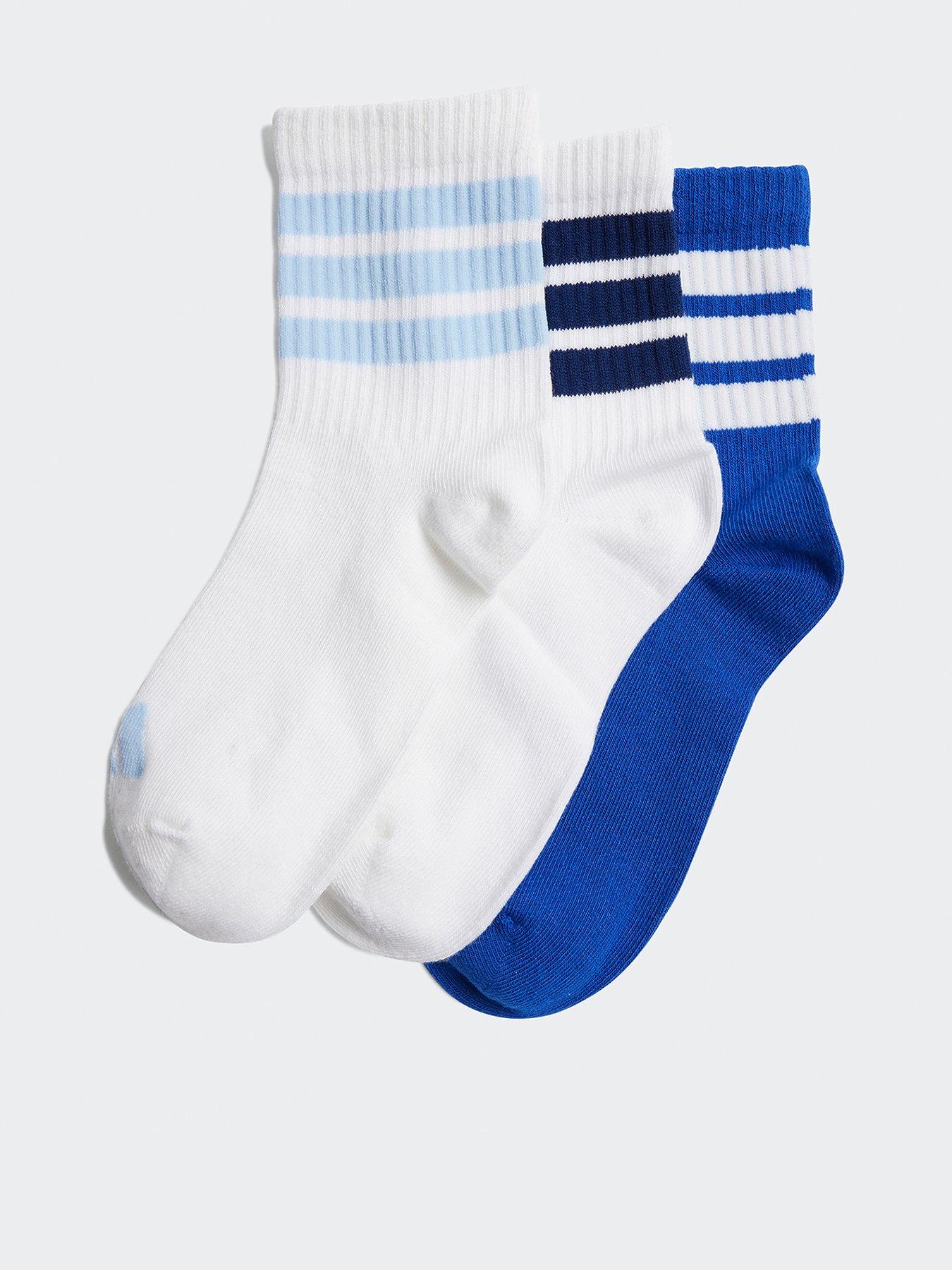 adidas Sportswear Junior Boys Ribbed Socks 3 Pairs - White - Multi