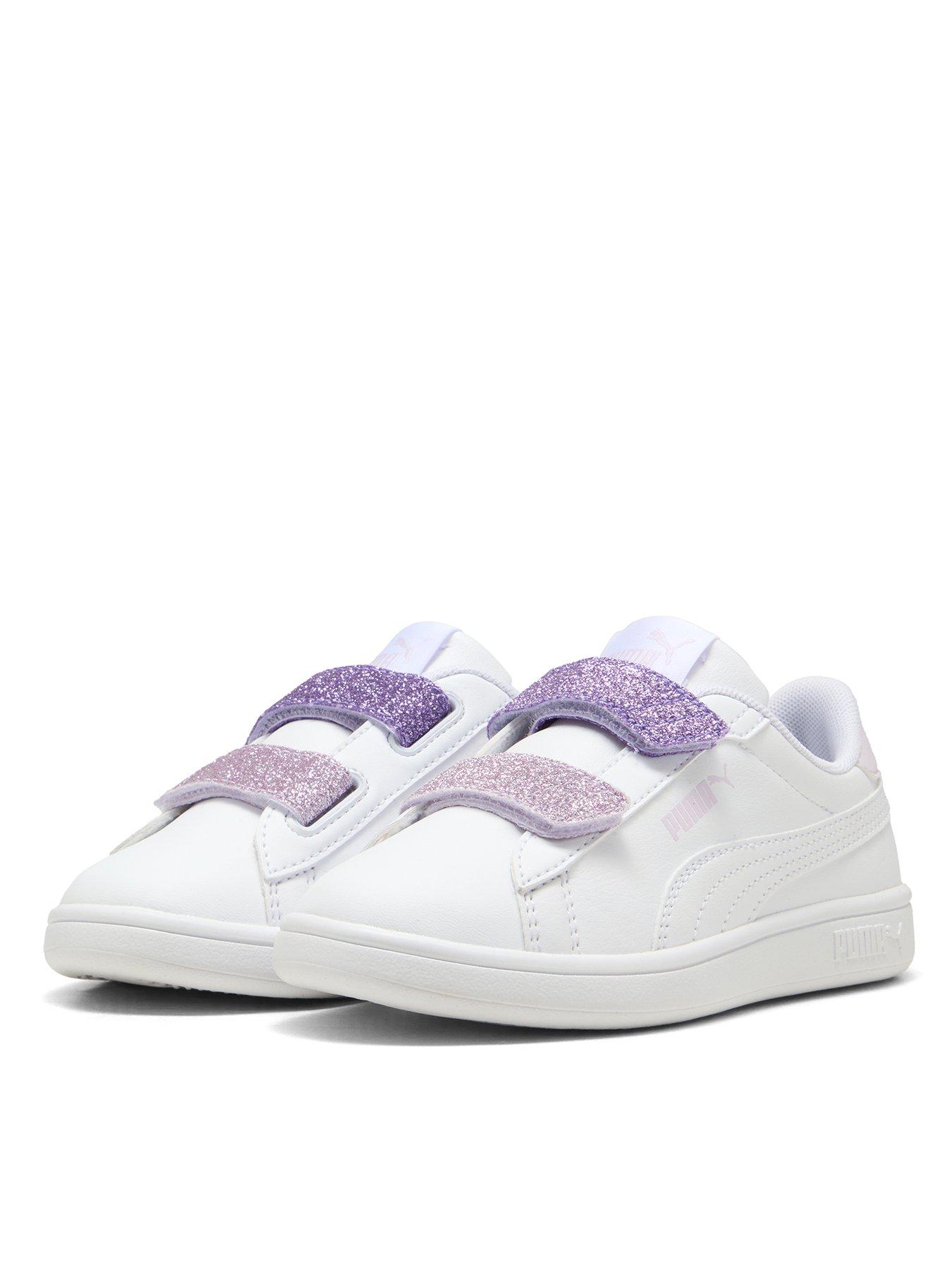 puma-kids-girls-smash-30-glitter-velcro-purplewhitestillFront