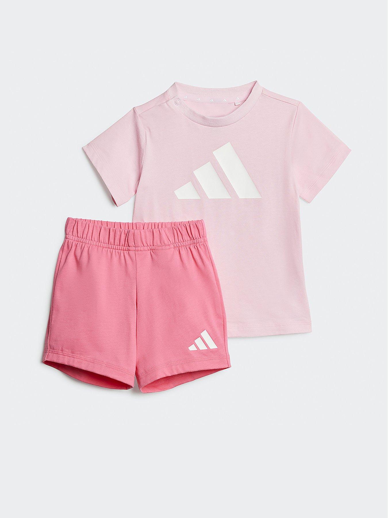 Image 1 of 5 of adidas Sportswear Infant Unisex Essentials Tee Set - Pink