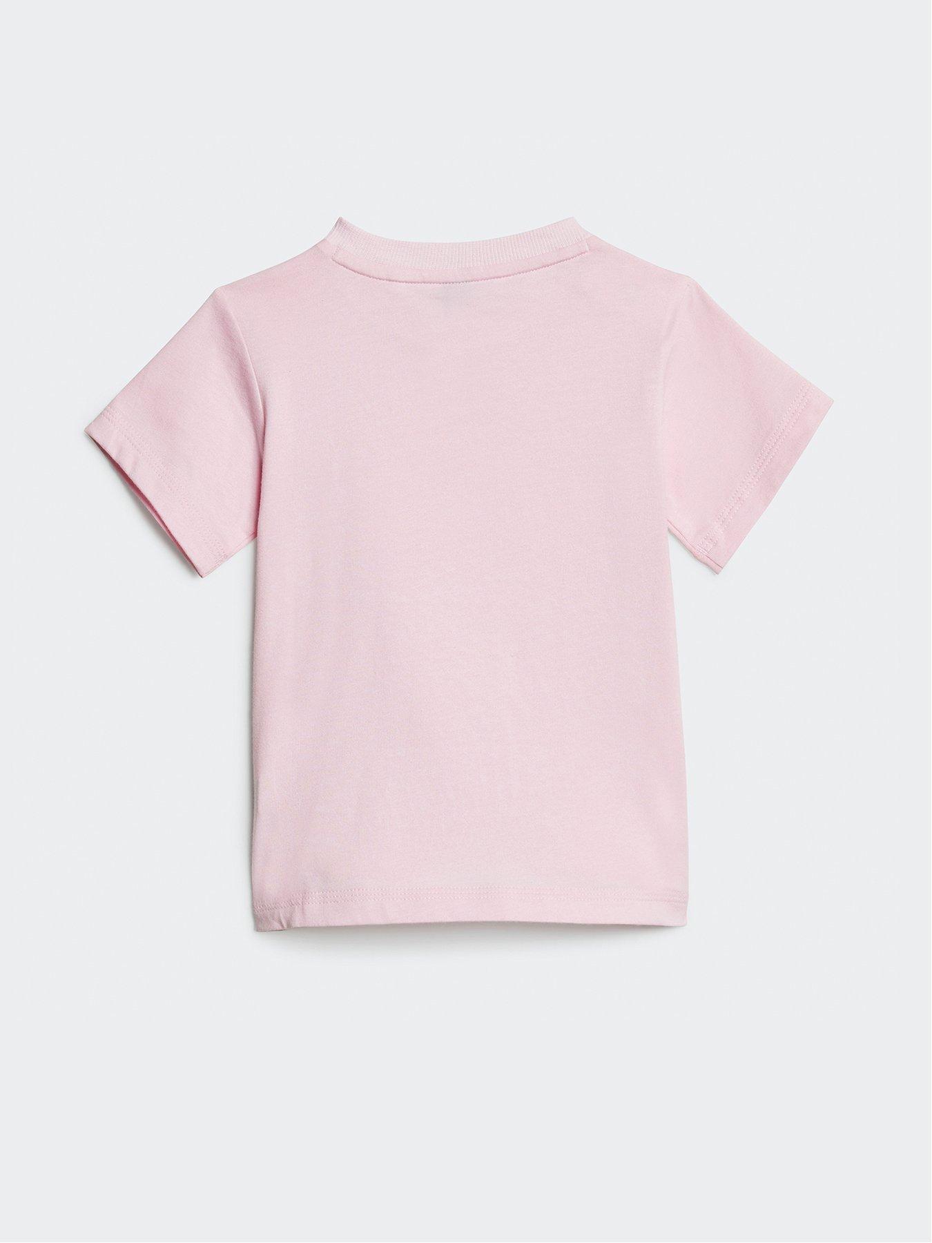 Image 2 of 5 of adidas Sportswear Infant Unisex Essentials Tee Set - Pink
