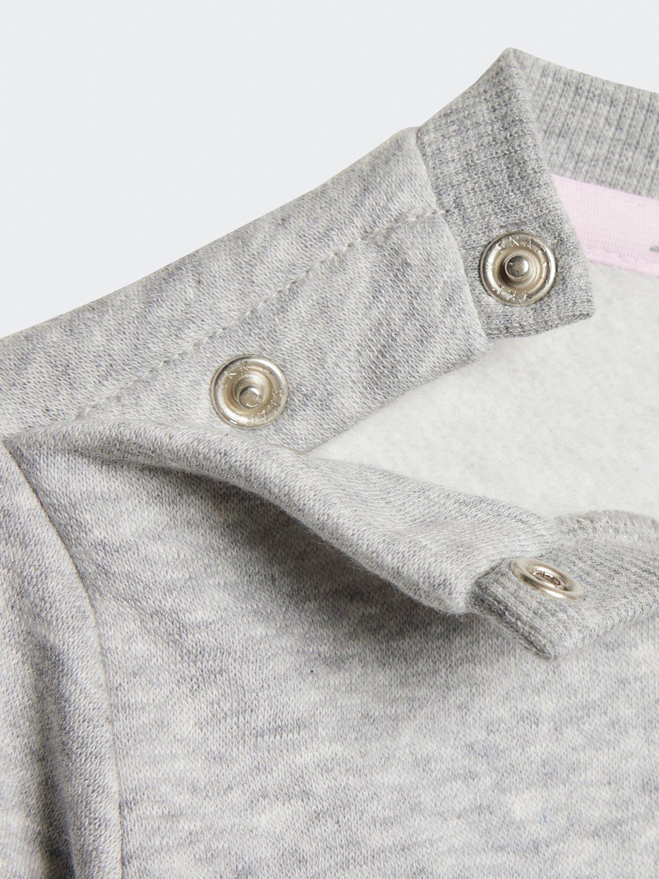Image 4 of 5 of adidas Sportswear Infant Unisex Essentials Crew And Joggers Set - Grey