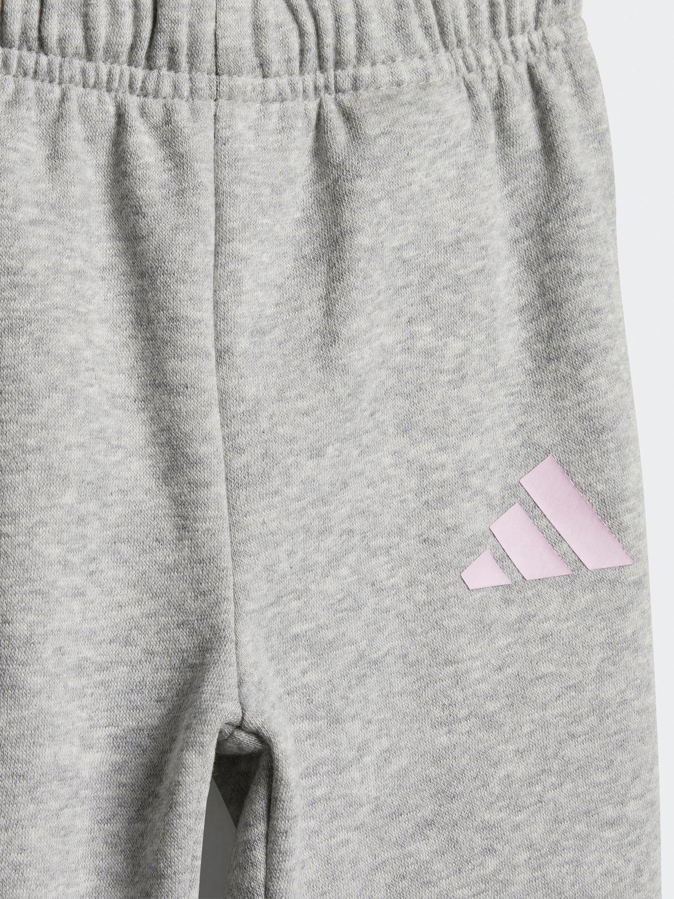 Image 5 of 5 of adidas Sportswear Infant Unisex Essentials Crew And Joggers Set - Grey