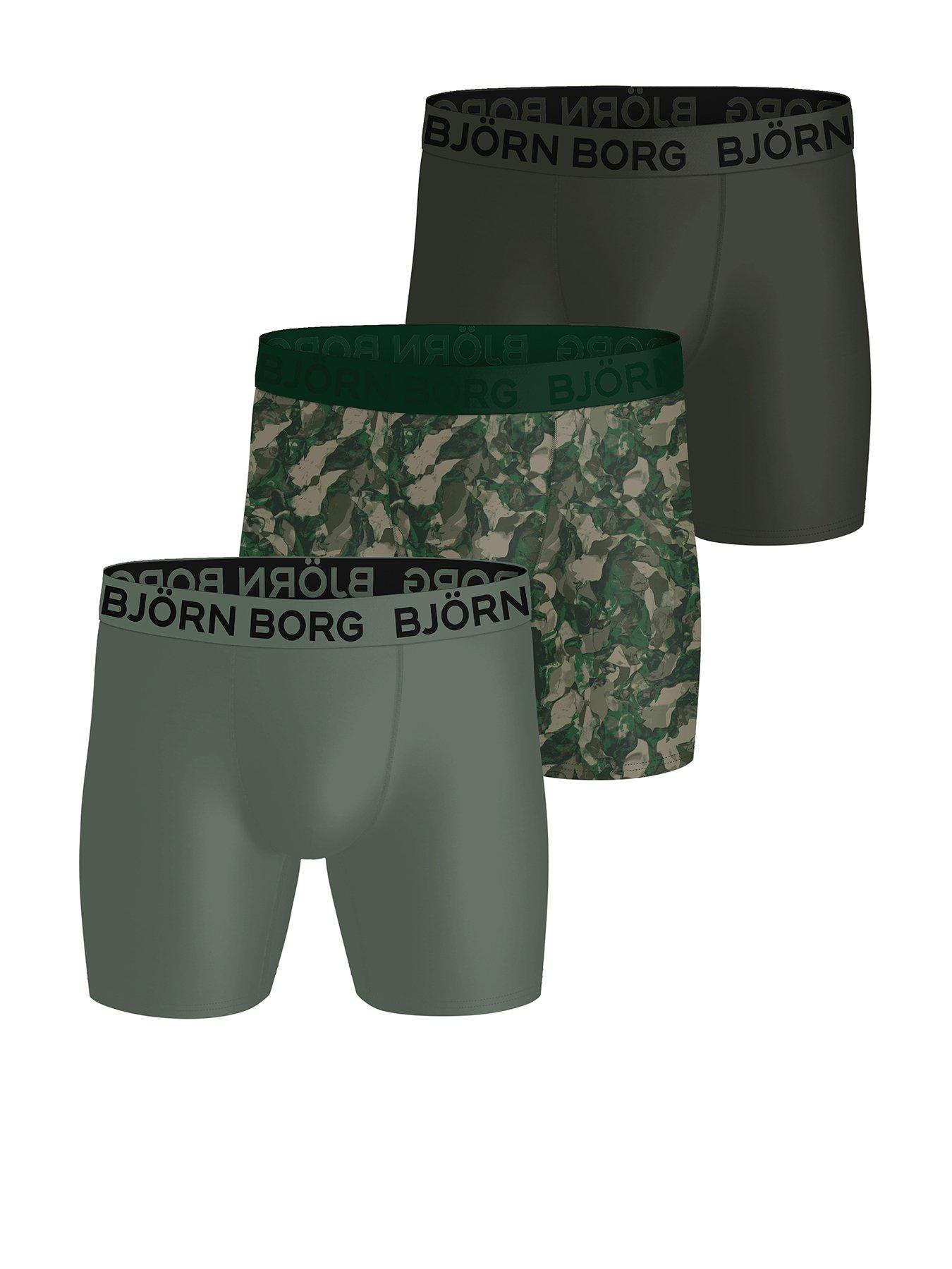 undefined 3 Pack of Sports Microfibre Boxers - Green