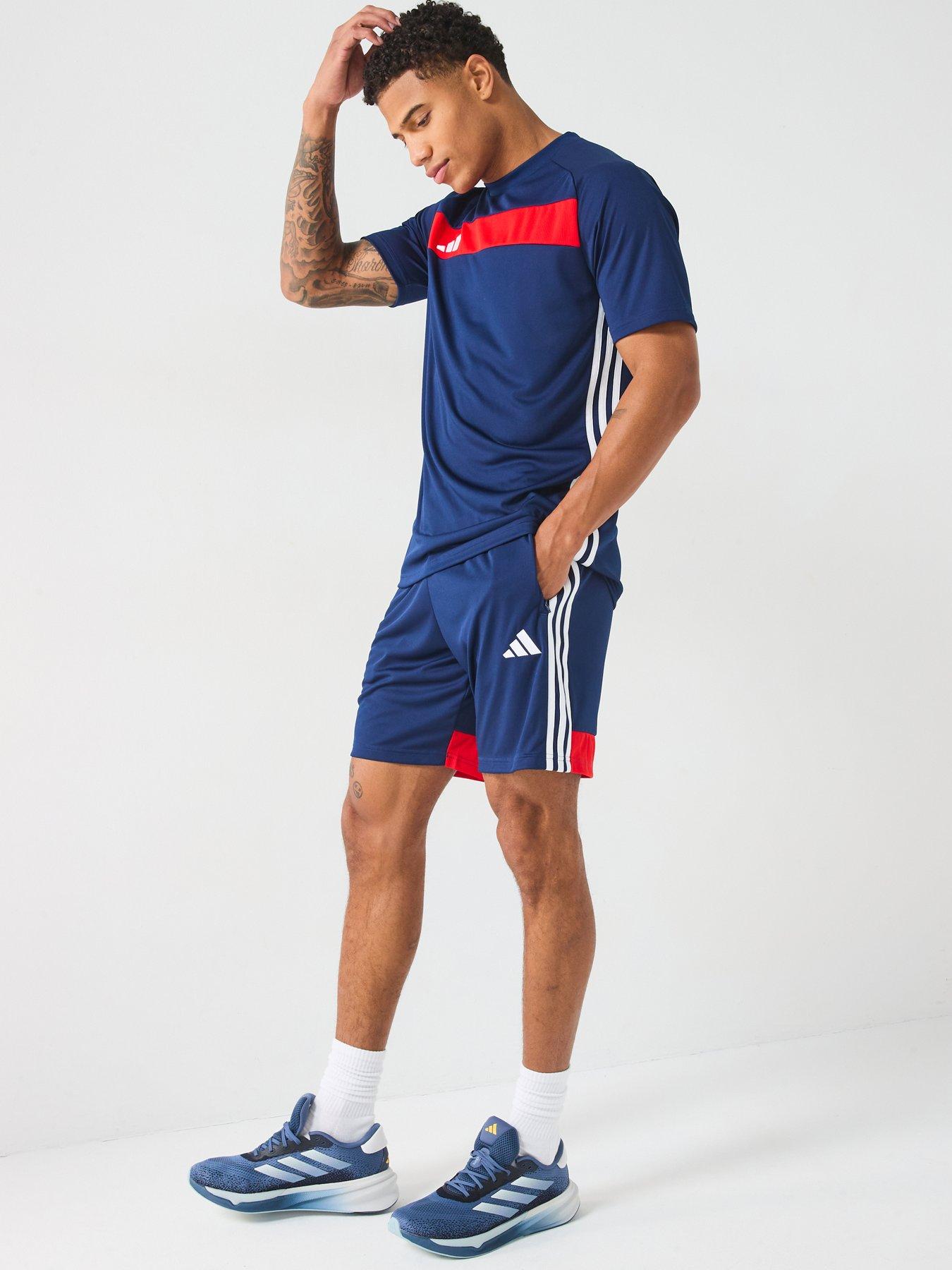 Image 3 of 6 of adidas Mens Tiro Essentials Short - Navy/red