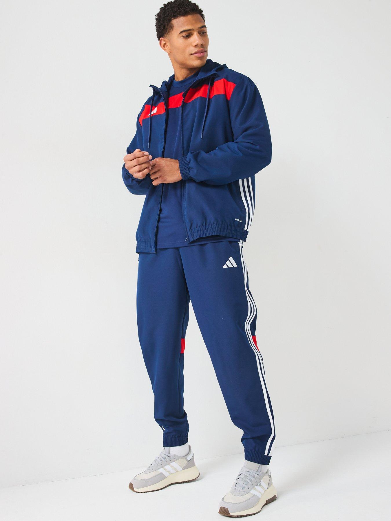 Image 3 of 6 of adidas Mens Tiro Essentials Woven Hoody - Navy