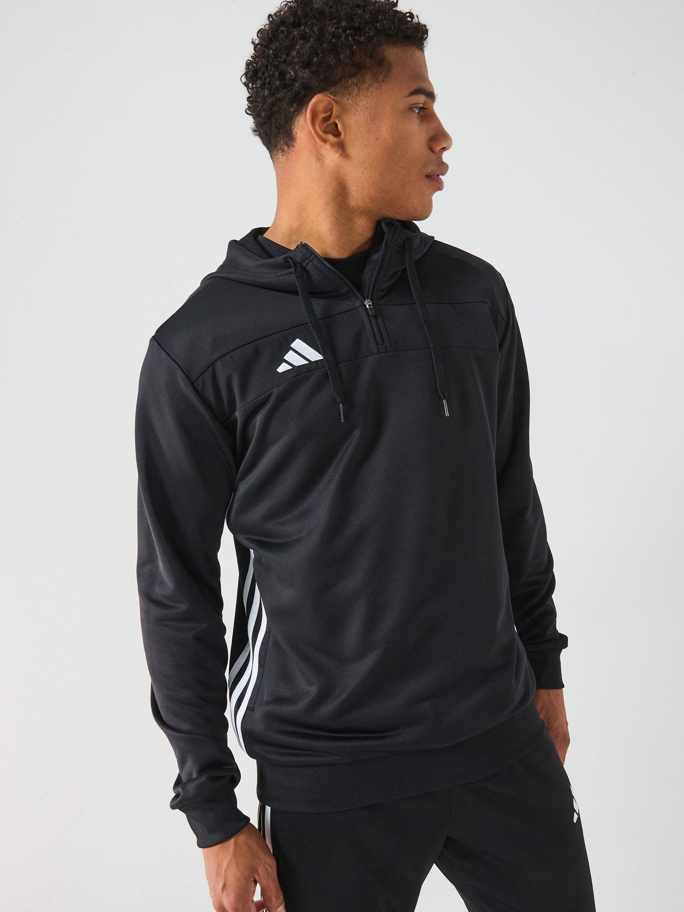 Image 1 of 6 of adidas Mens Tiro Essentials 1/4 Zip Hoodie - Black