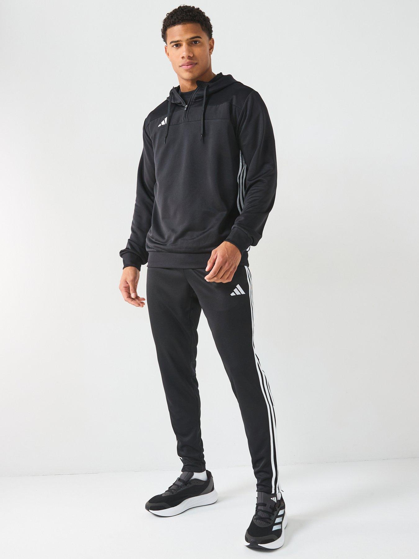 Image 6 of 6 of adidas Mens Tiro Essentials 1/4 Zip Hoodie - Black