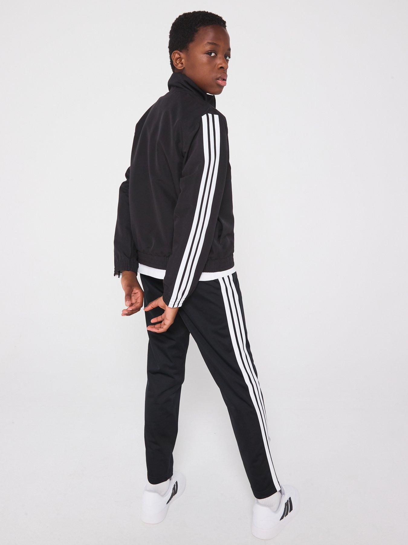 adidas-sportswear-junior-boys-essentials-climacool-tracksuit-blackstillFront