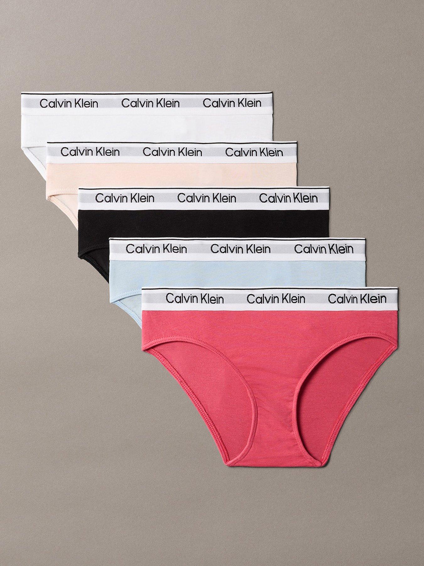 Calvin Klein Girls 5 Pack Bikini Briefs - Multi