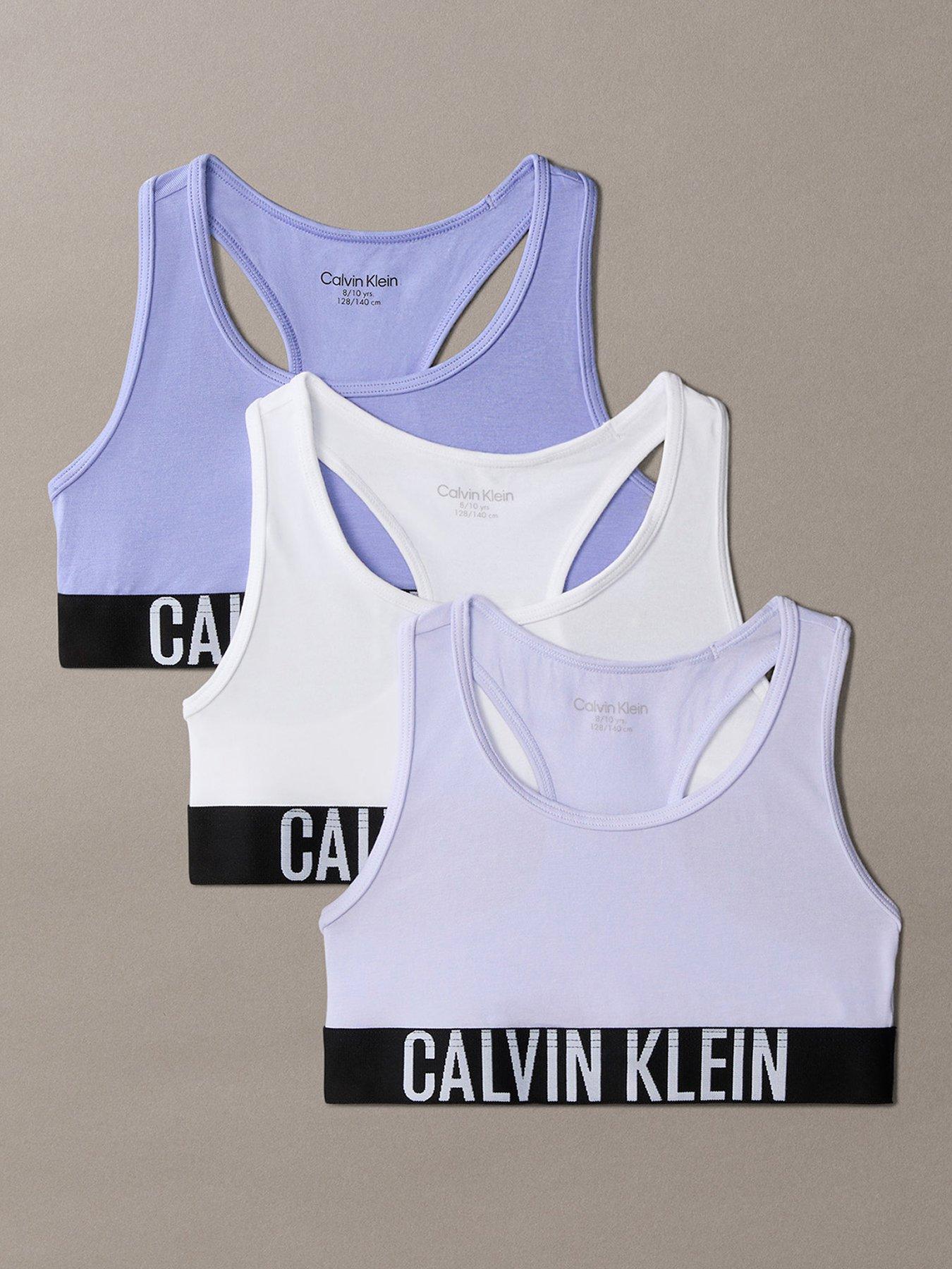 Image of Calvin Klein Girls 3 Pack Intense Power Bralette - Multi