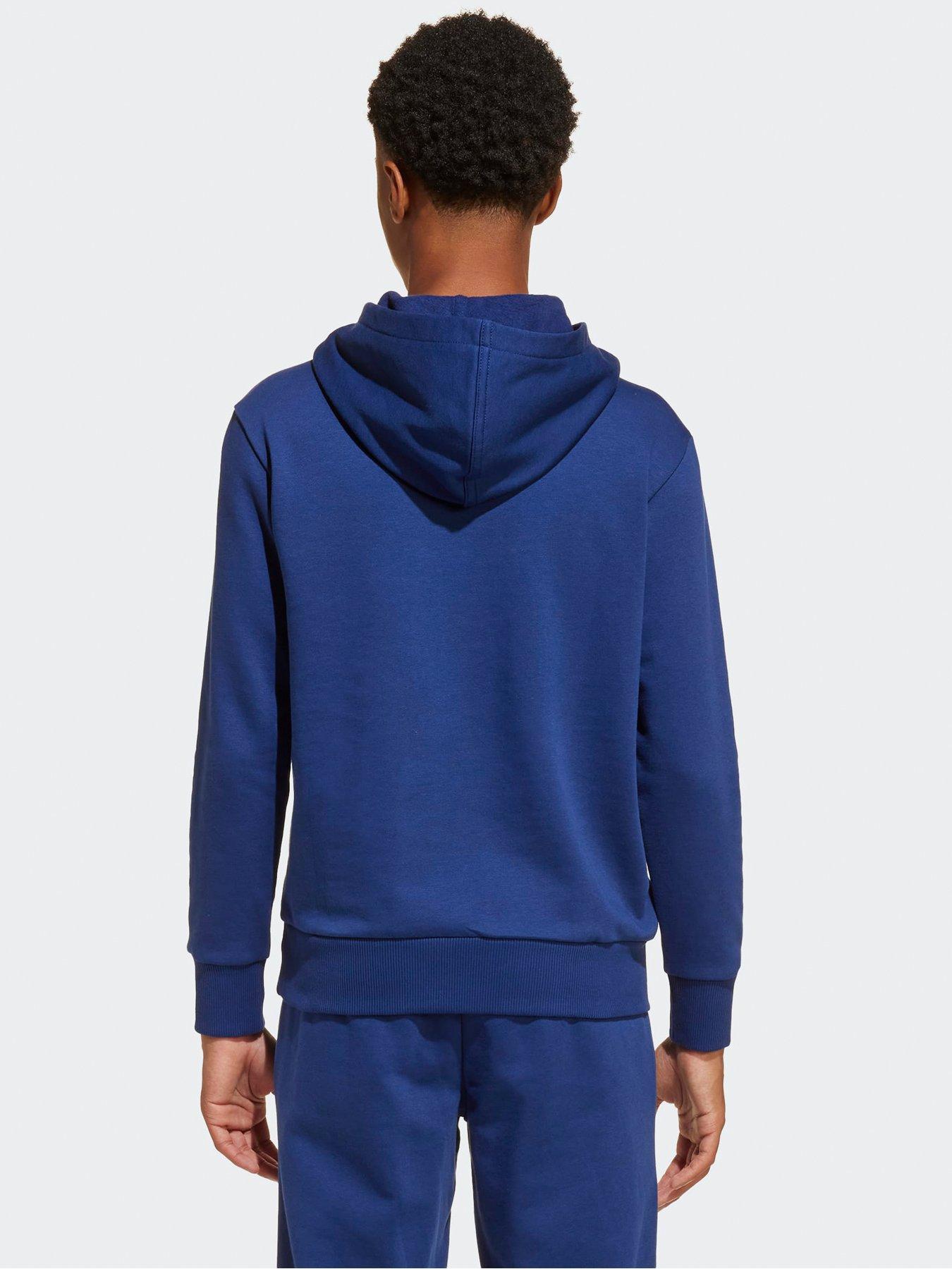 Image 2 of 5 of adidas Sportswear Junior Boys Essentials Hoodie - Blue