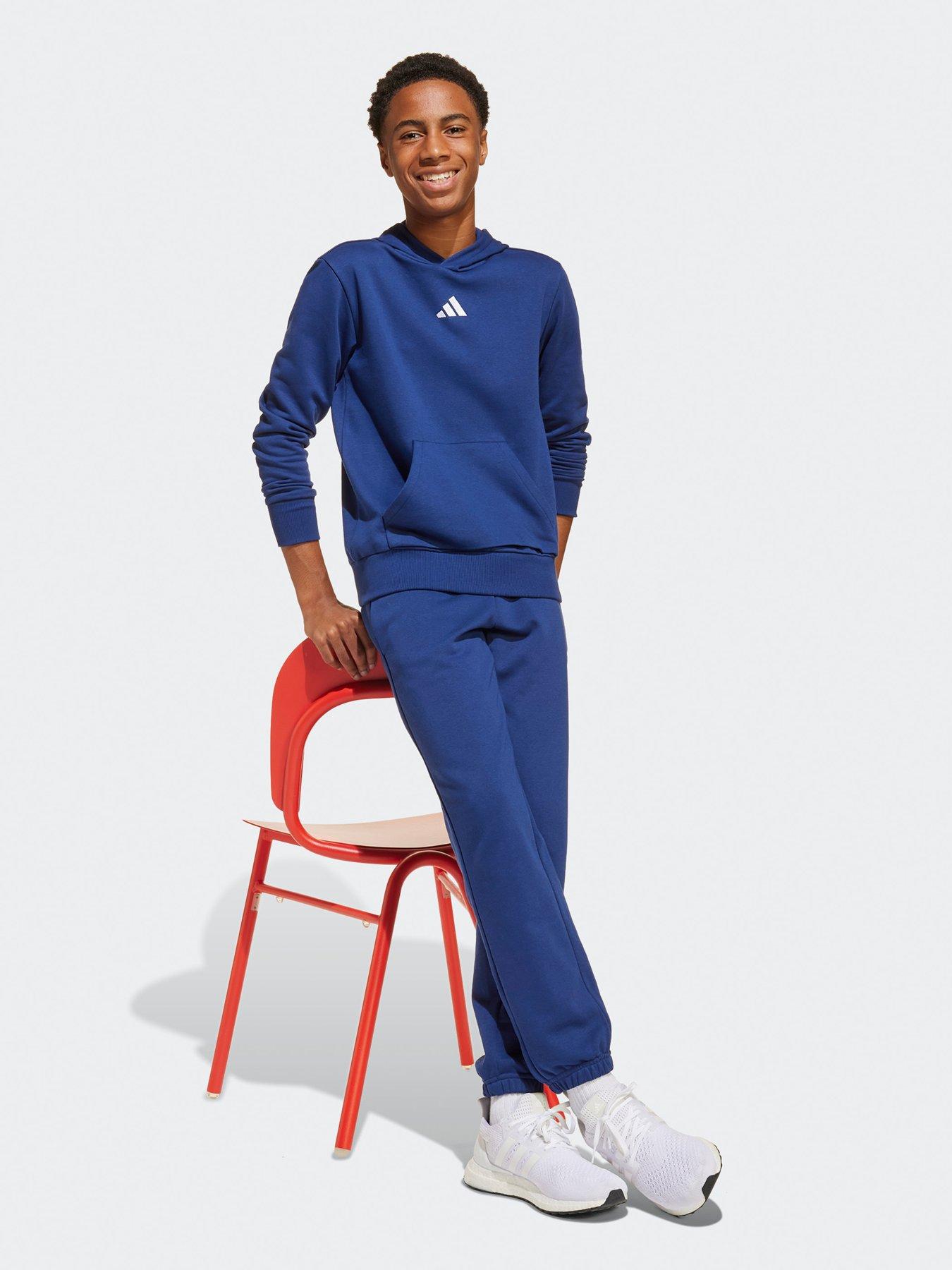 Image 3 of 5 of adidas Sportswear Junior Boys Essentials Hoodie - Blue