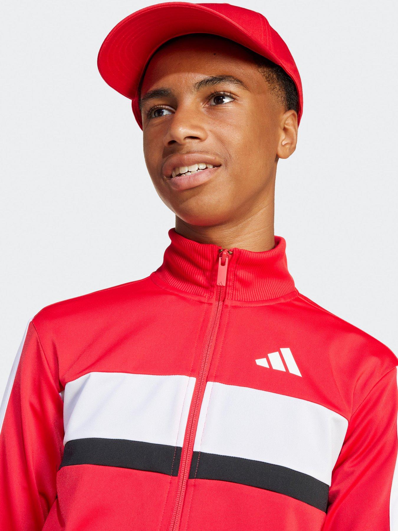 adidas-sportswear-junior-boys-seasonal-essentials-tiberio-3-stripes-tricot-track-suit-reddetail