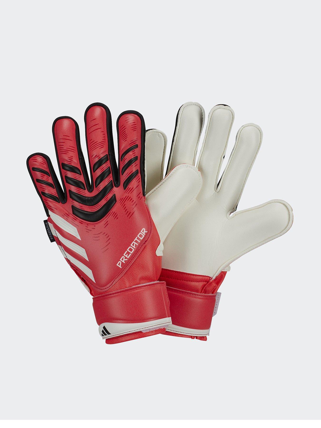 adidas Junior Predator Training Finger Save Goal Keeping Gloves - Red