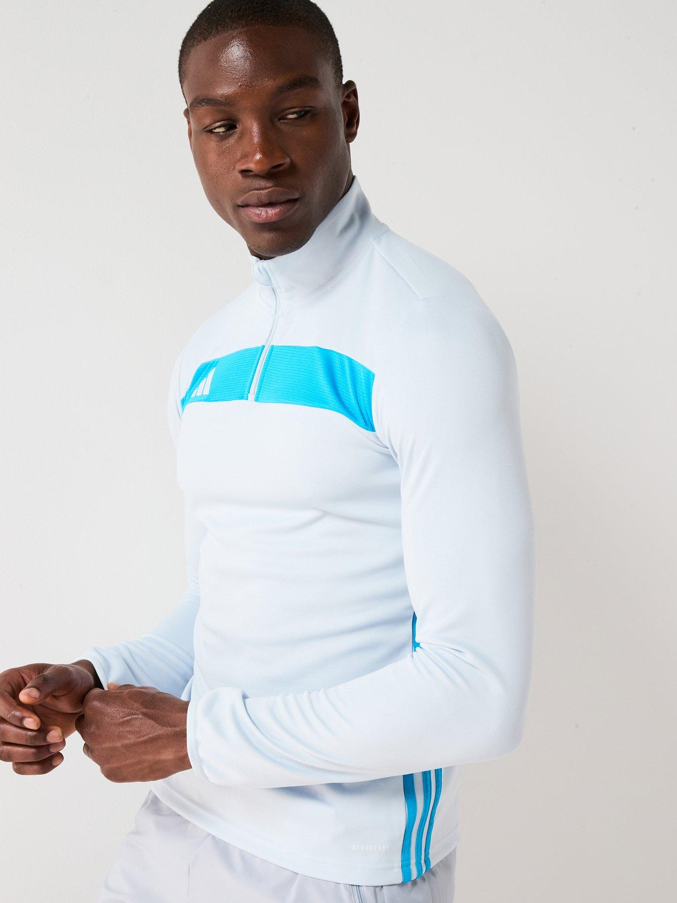 adidas-mens-tiro-essential-training-top-greybluefront