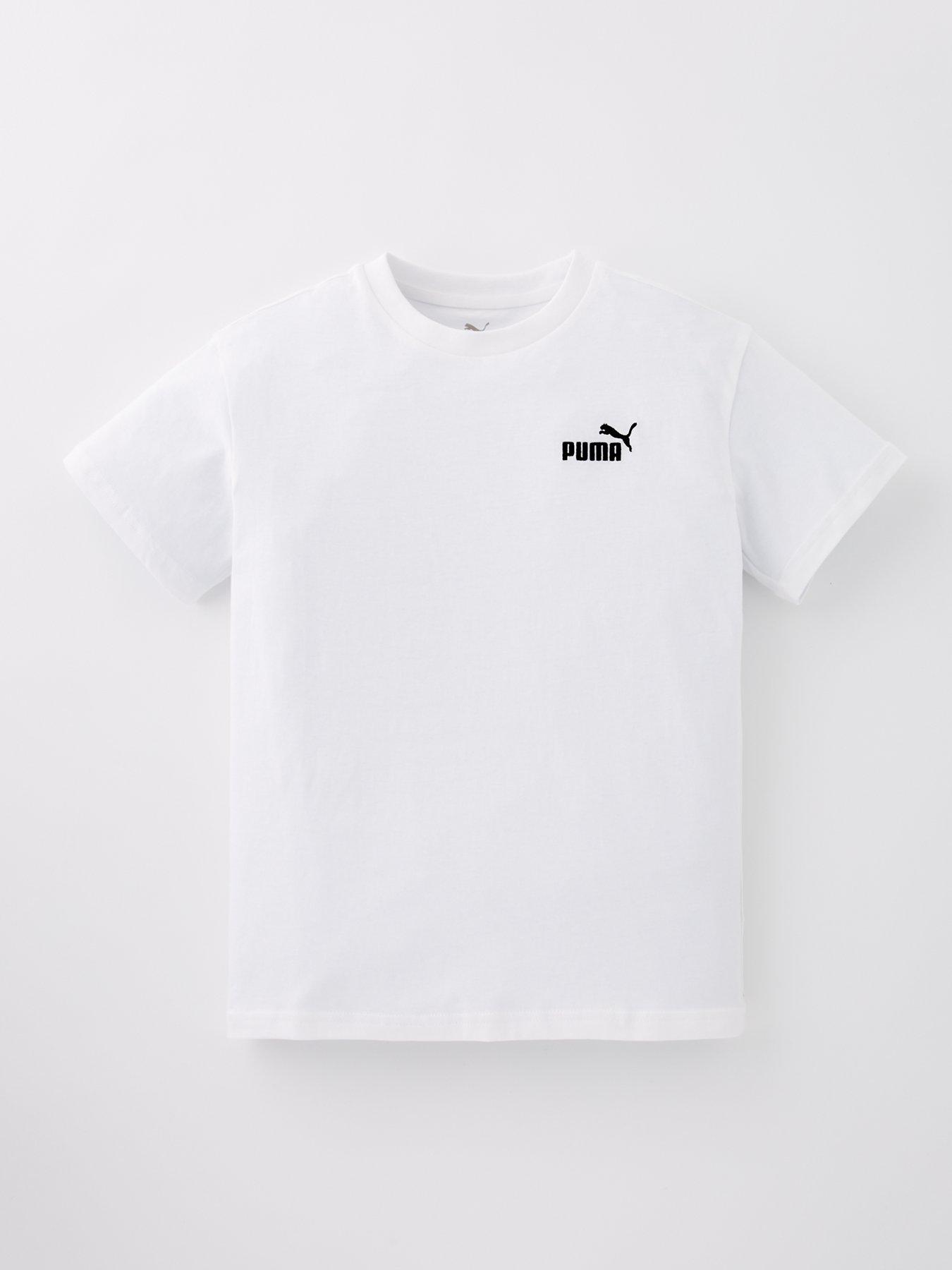 Image 1 of 4 of Puma Junior Boys Small Logo T-Shirt - Puma White
