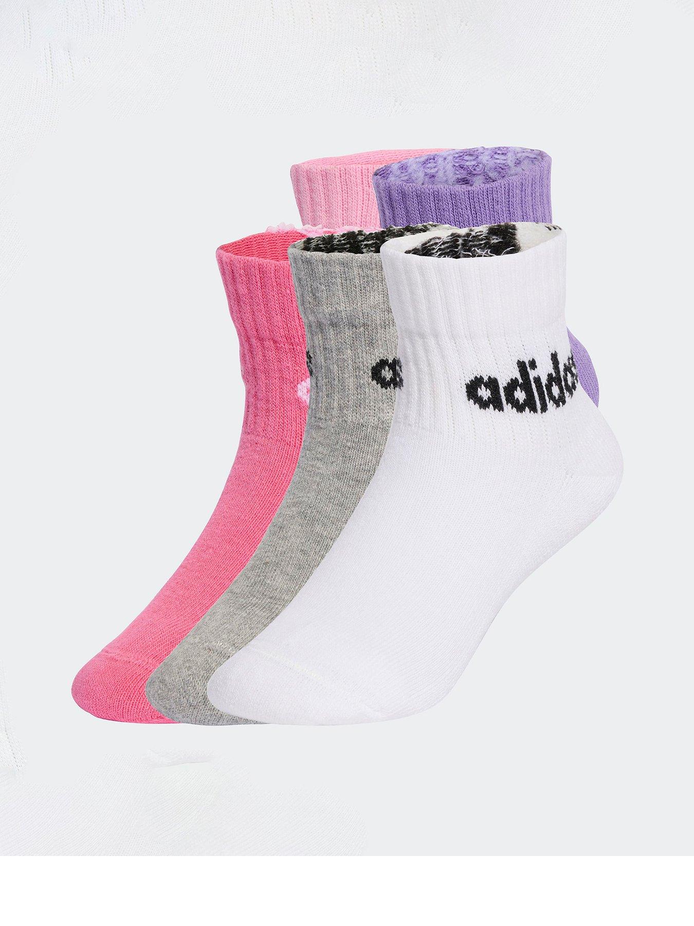 adidas-sportswear-kids-unisex-linear-ankle-socks-5-pairs-pink