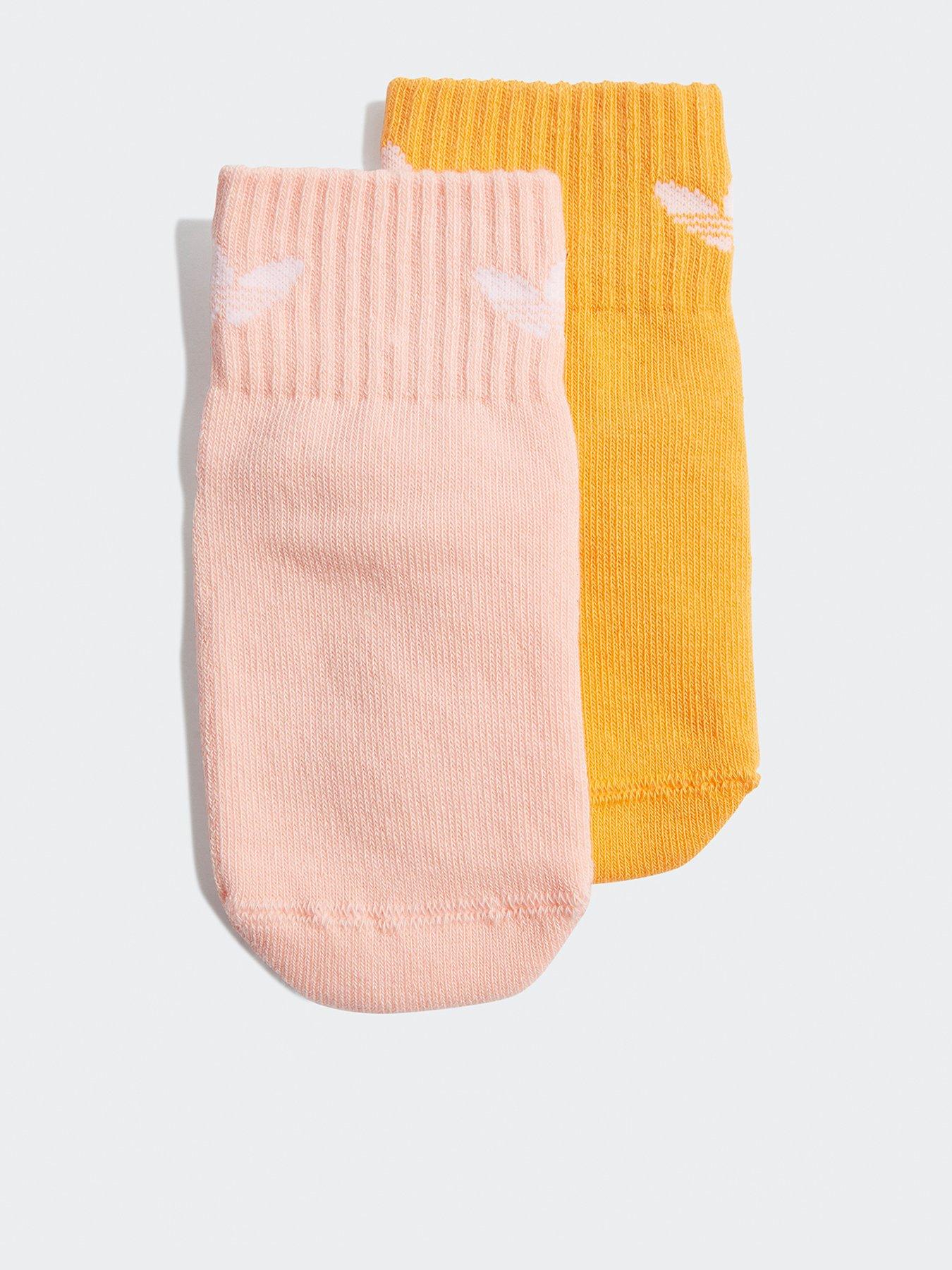 adidas-originals-kids-unisex-anti-slip-socks-2-pairs-orange