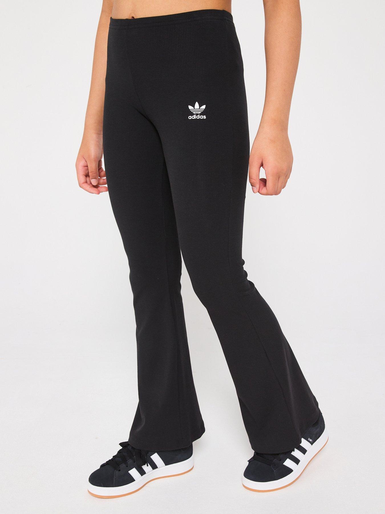 adidas-originals-junior-girls-ribbed-flared-pants-black