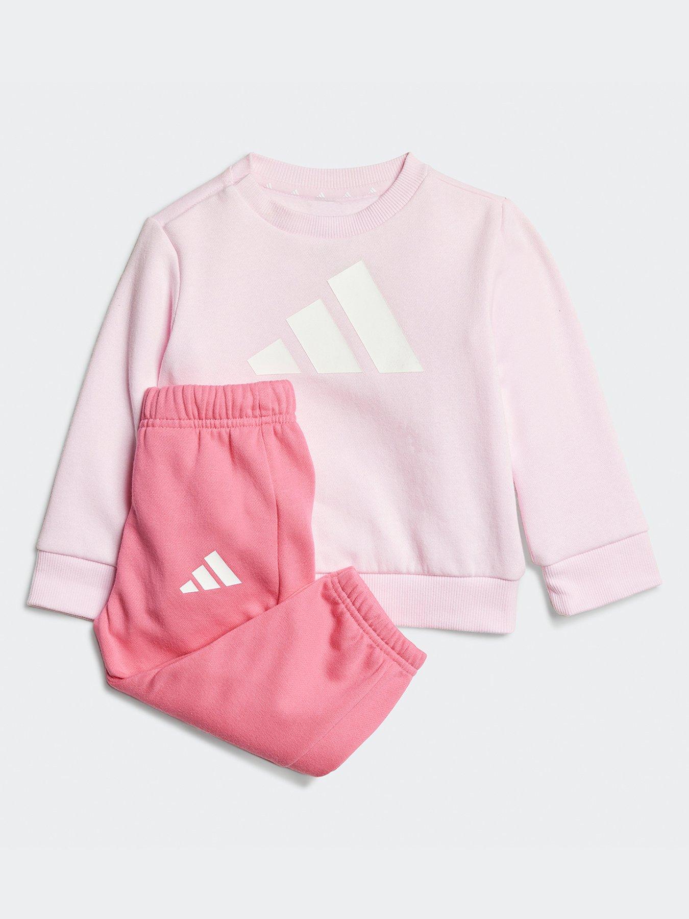 undefined Infant Unisex Essentials Crew And Joggers Set - Pink
