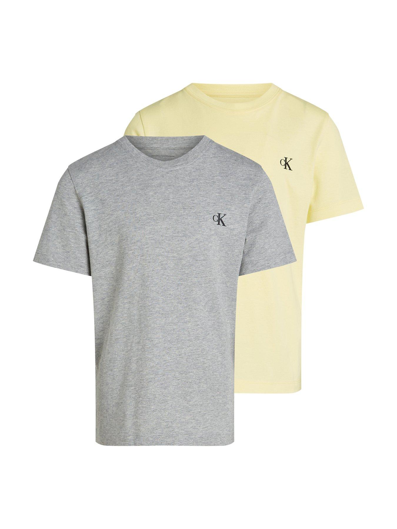 Image of Calvin Klein Jeans Boys 2 Pack of Monogram Short Sleeve T-Shirts - Multi
