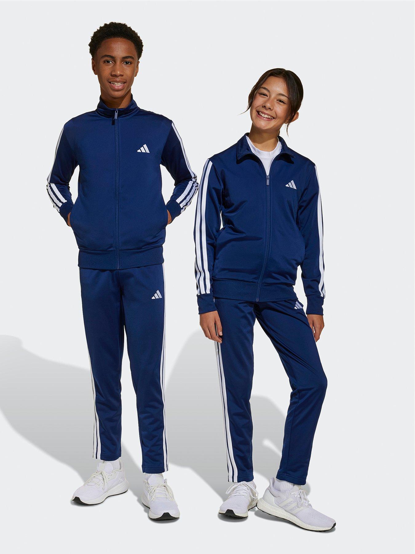 adidas-sportswear-junior-boys-essentials-climacool-track-suit-bluefront