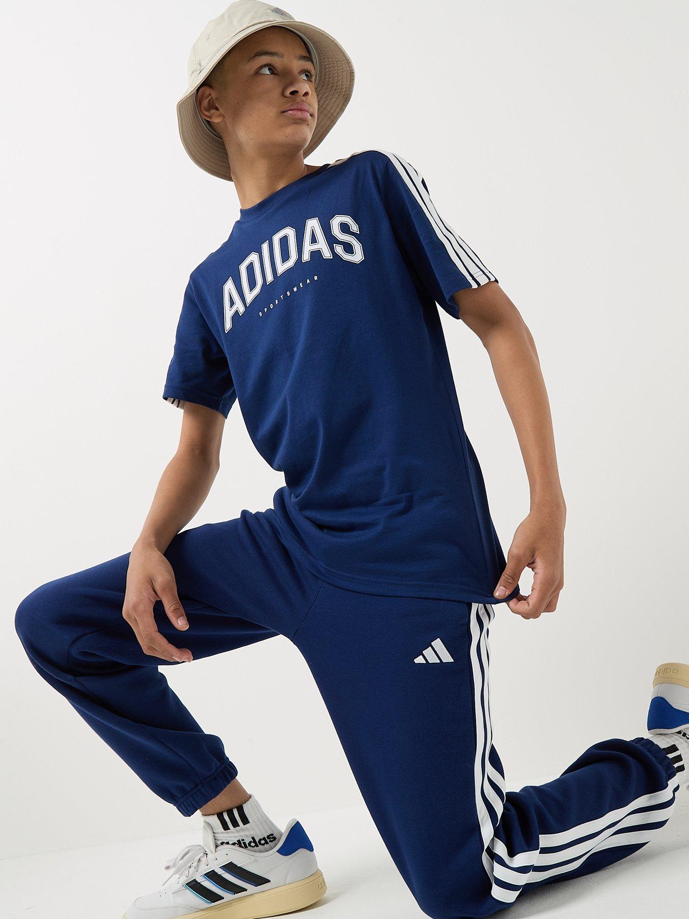 adidas-sportswear-junior-boys-essentials-joggers-blueback