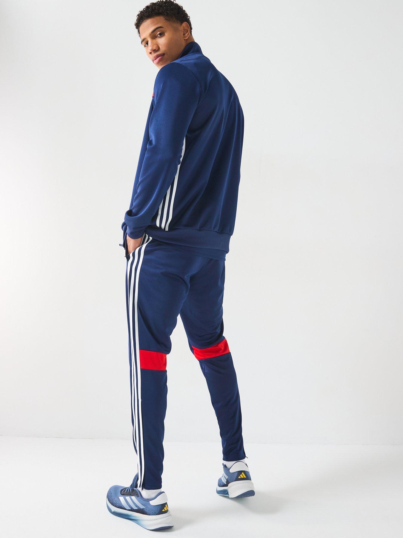 Image 2 of 4 of adidas Mens Tiro Essentials Tracksuit - Blue/red