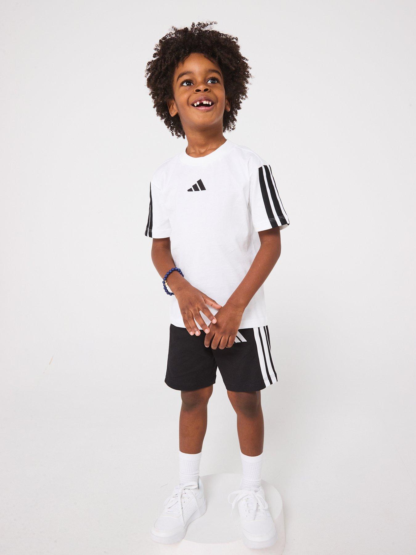 Image 3 of 6 of adidas Sportswear Kids Unisex Essentials Tee Set - White