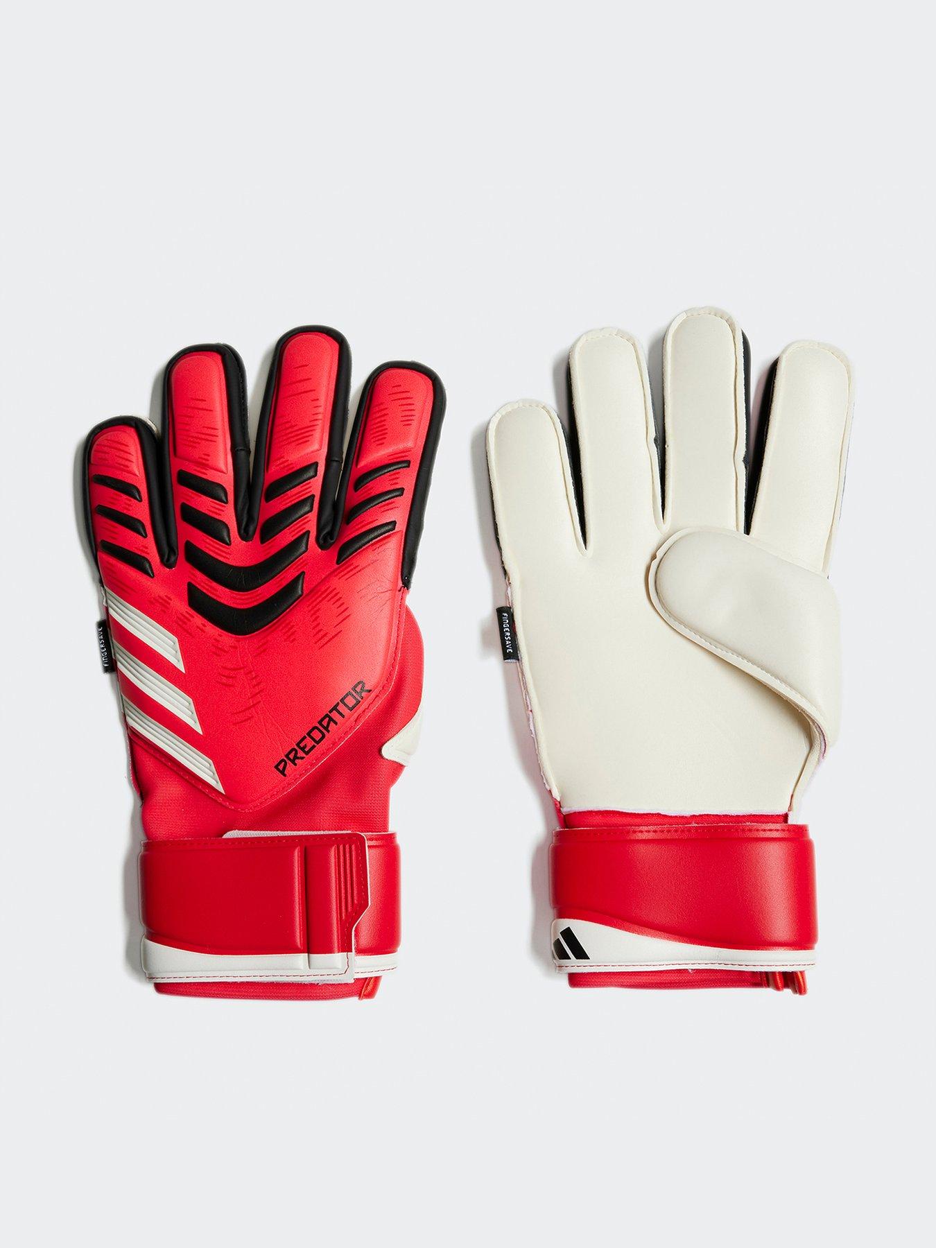 adidas Mens Predator Training Finger Save Goal Keeping Gloves - Red