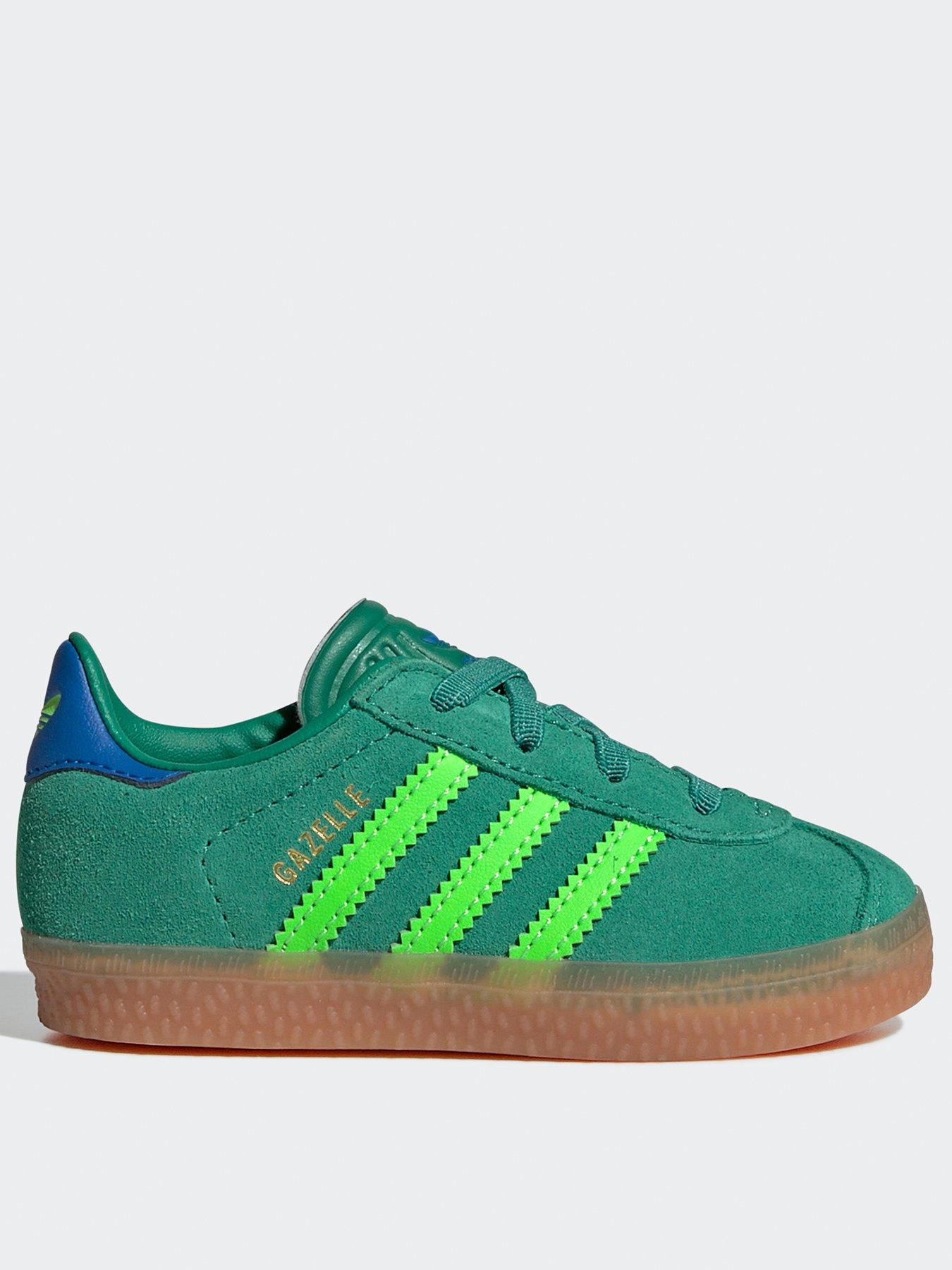 adidas-originals-infant-unisex-gazelle-comfort-closure-elastic-laces-shoes-kids-green