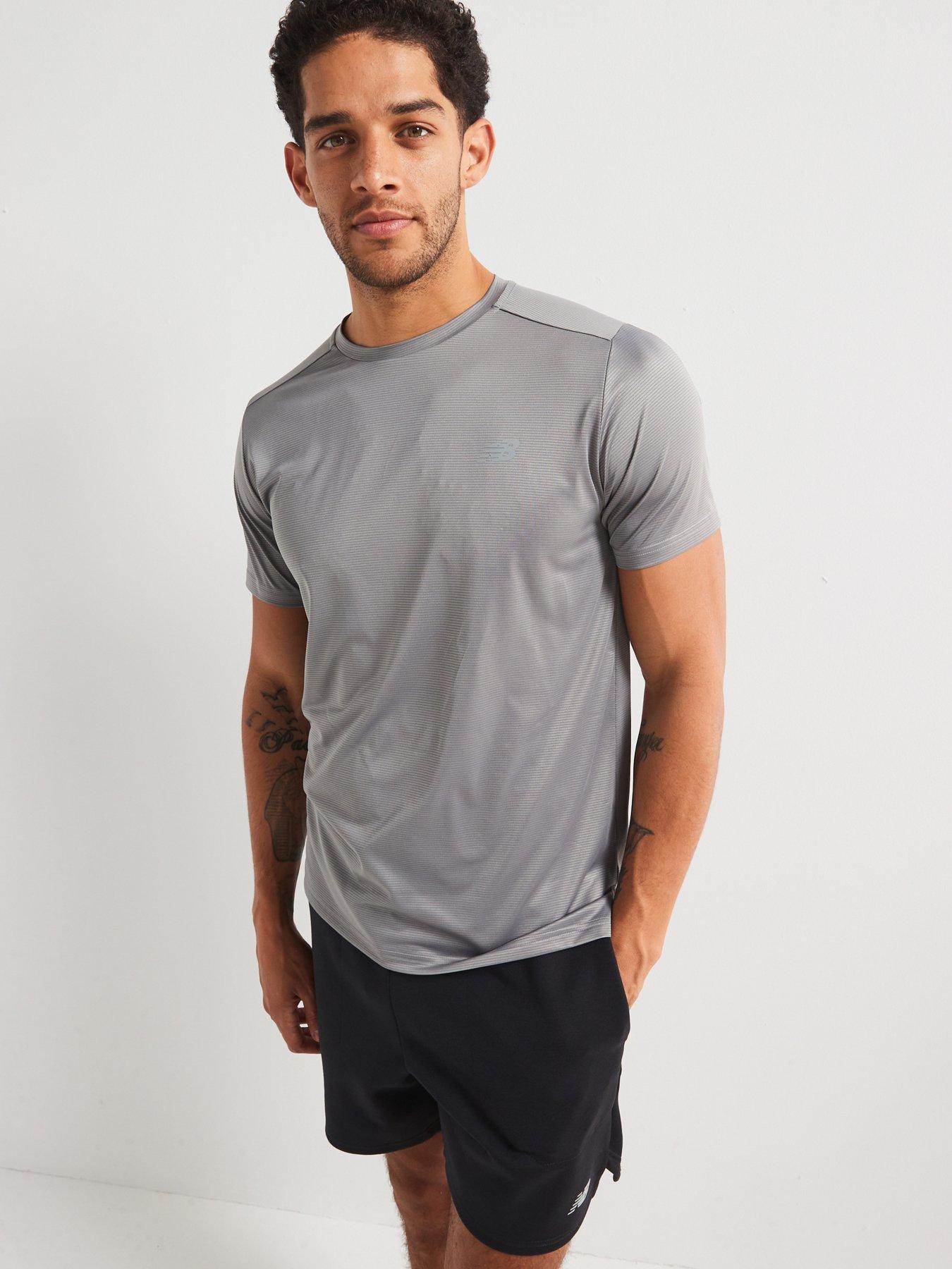 New Balance Mens Running Sport Essentials T-Shirt - Grey