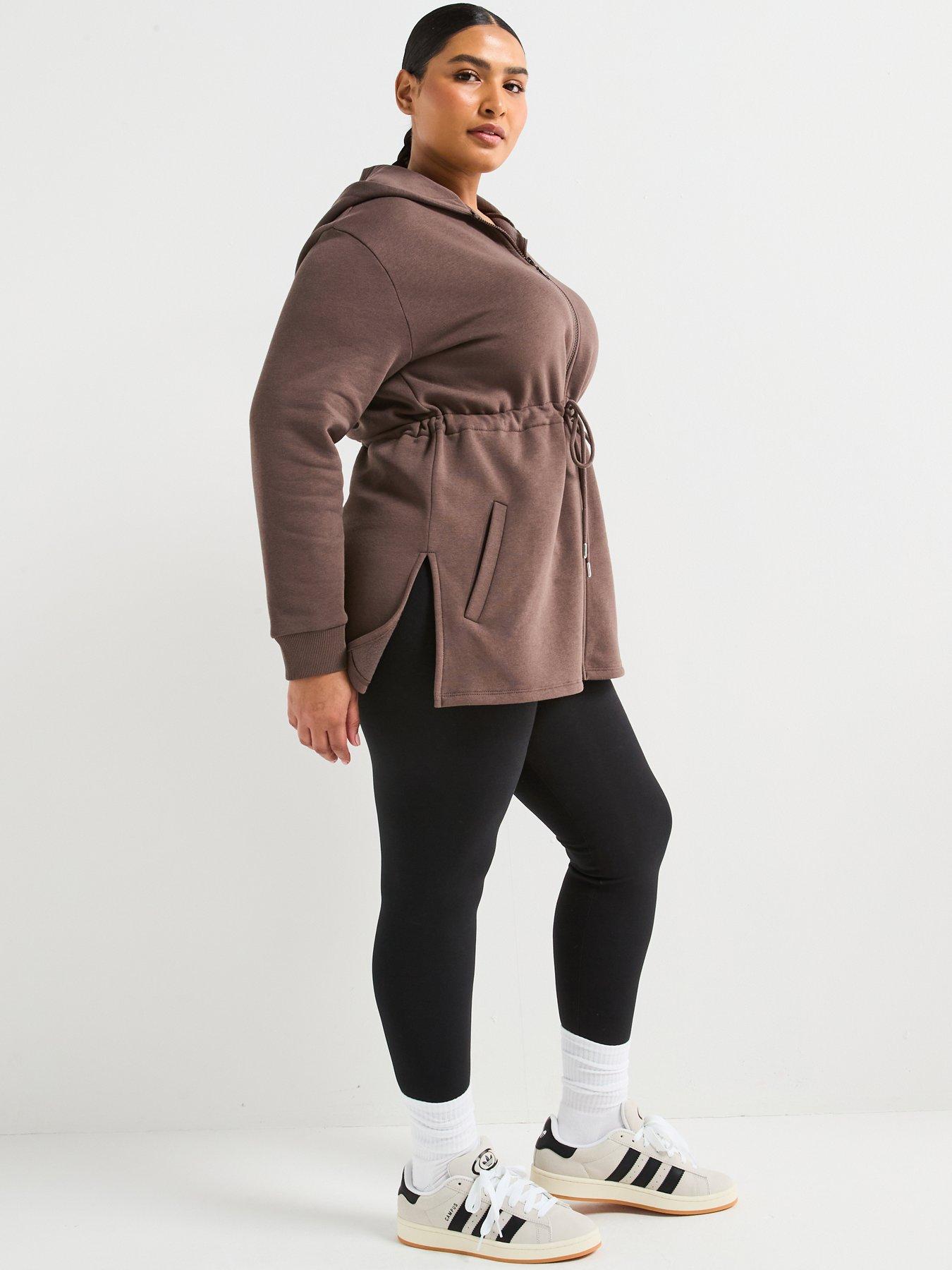 v-by-very-curve-zip-through-hoodie-browndetail