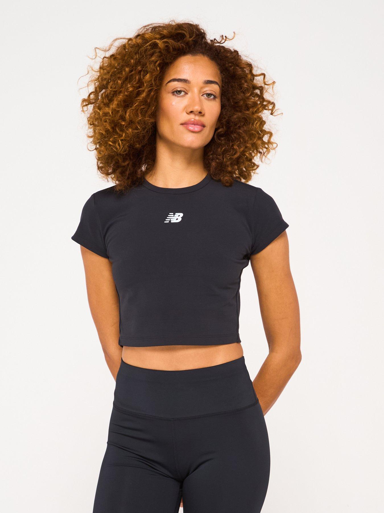 Image 1 of 5 of New Balance Womens Running Nb Harmony Fitted T-Shirt - Black