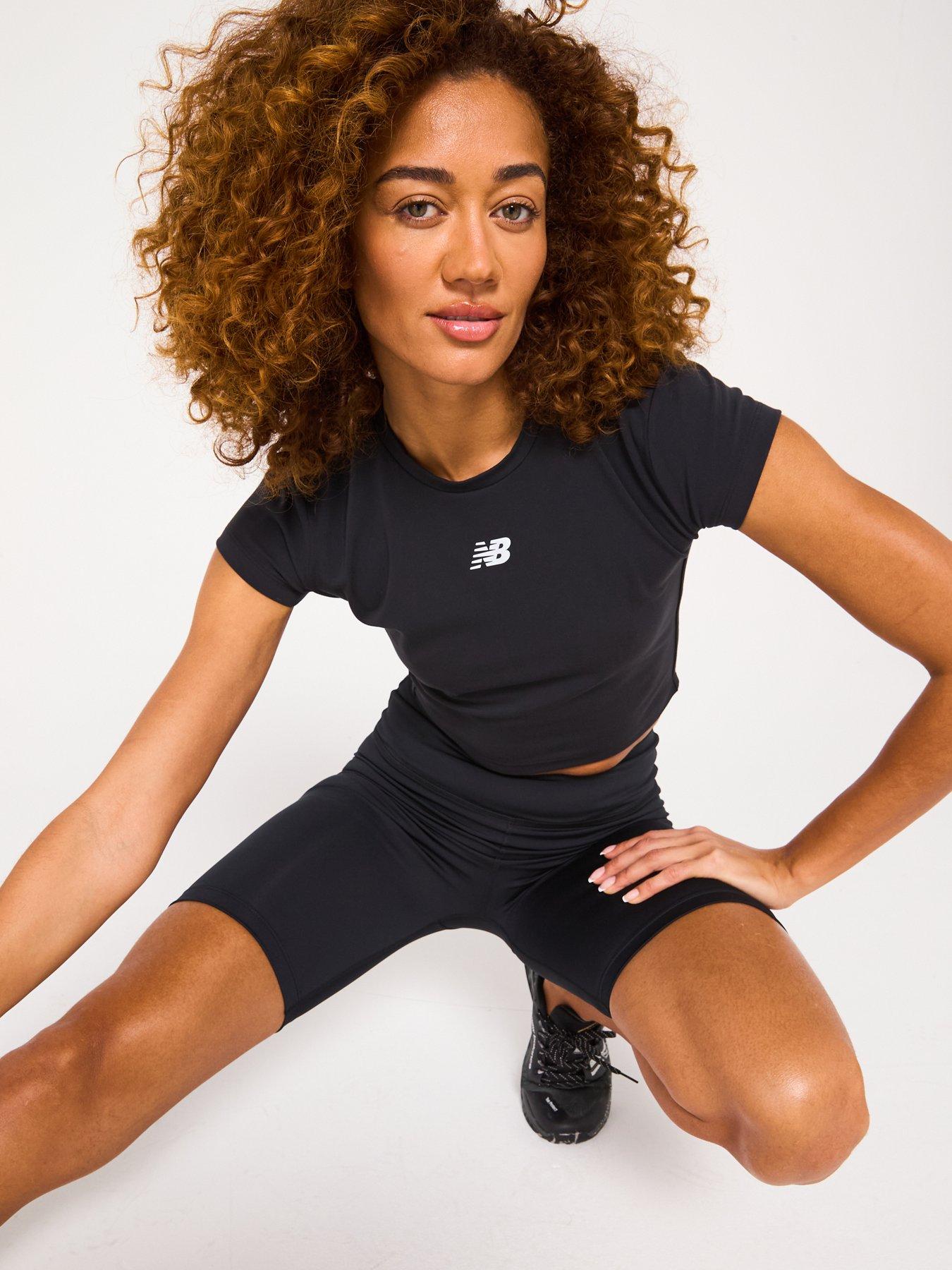Image 4 of 5 of New Balance Womens Running Nb Harmony Fitted T-Shirt - Black