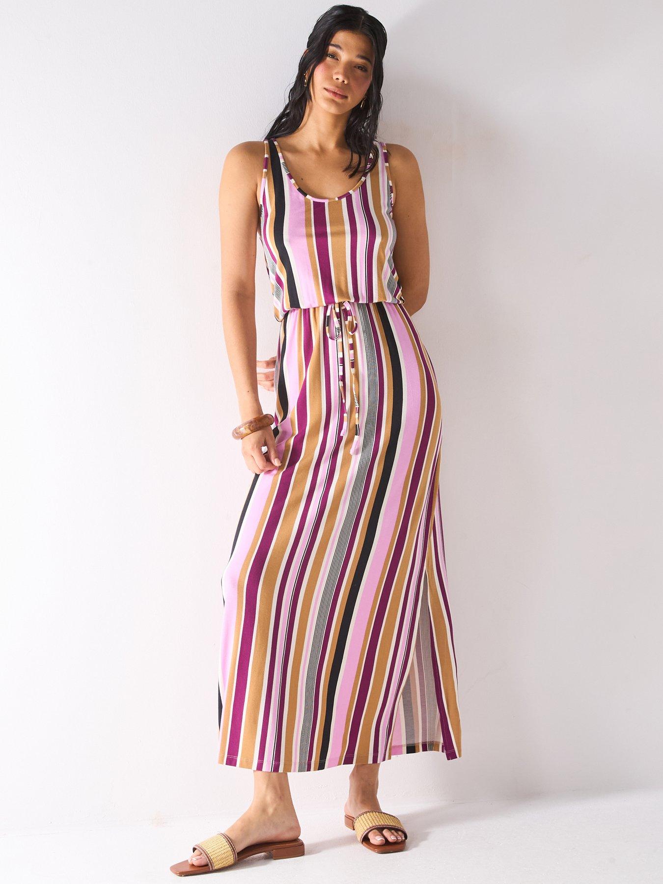 undefined Channel Waist Maxi Dress