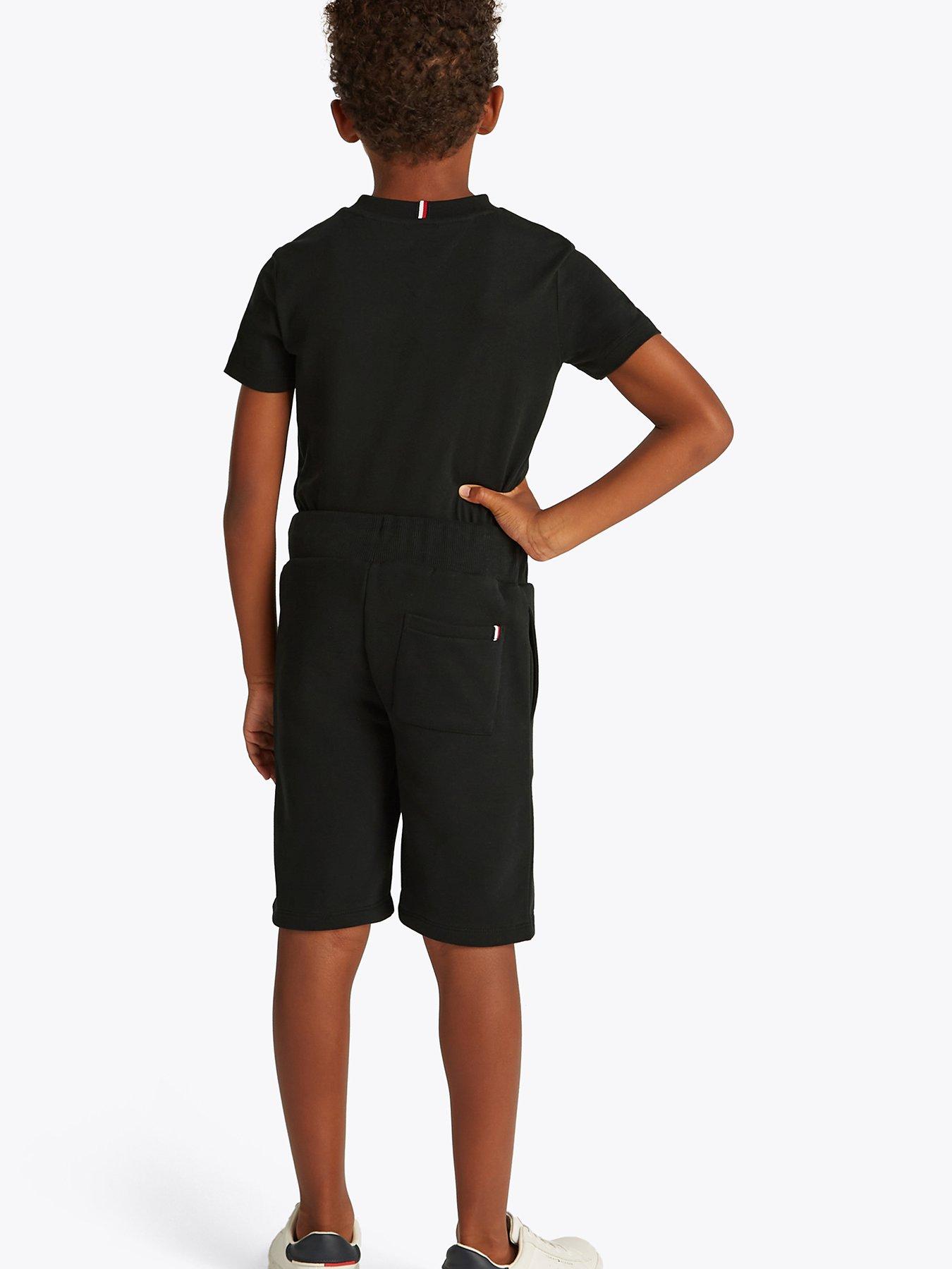 Image 3 of 5 of Tommy Hilfiger Boys Essential Short Sleeve T-Shirt And Short Set - Black
